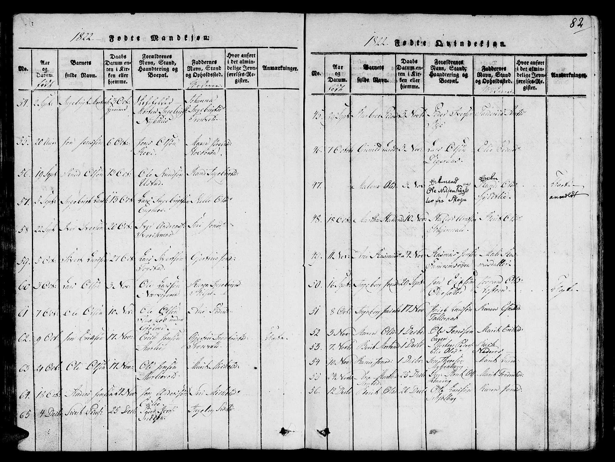 Ministerialprotokoller, klokkerbøker og fødselsregistre - Sør-Trøndelag, SAT/A-1456/668/L0803: Parish register (official) no. 668A03, 1800-1826, p. 82