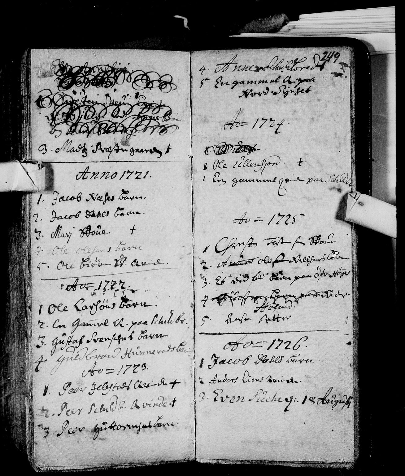 Andebu kirkebøker, SAKO/A-336/F/Fa/L0001: Parish register (official) no. 1 /3, 1623-1738, p. 249