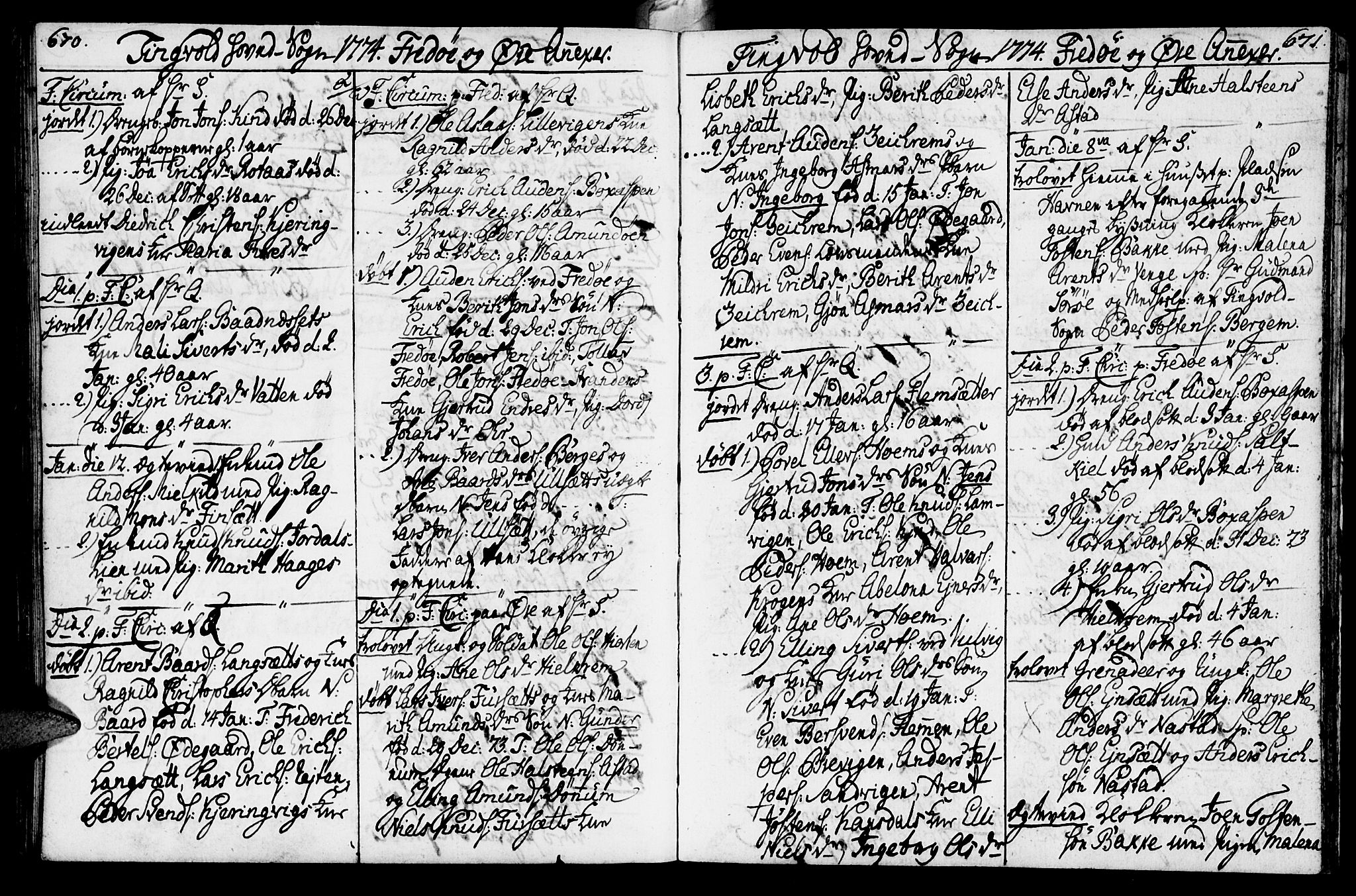Ministerialprotokoller, klokkerbøker og fødselsregistre - Møre og Romsdal, SAT/A-1454/586/L0979: Parish register (official) no. 586A05, 1751-1776, p. 670-671