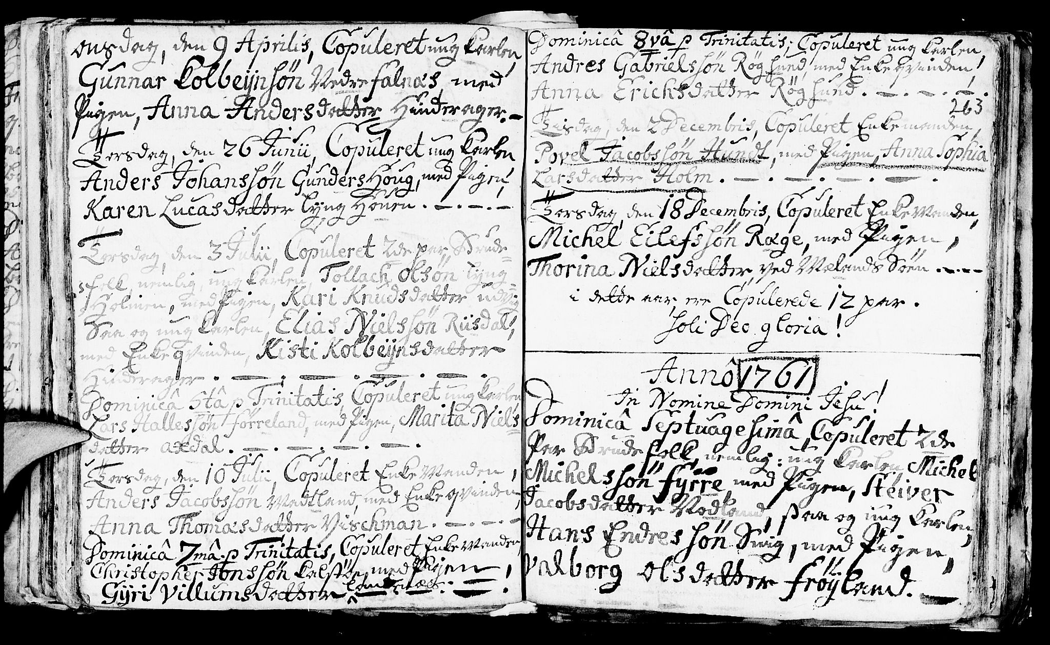 Avaldsnes sokneprestkontor, SAST/A -101851/H/Ha/Haa/L0001: Parish register (official) no. A 1, 1711-1764, p. 263