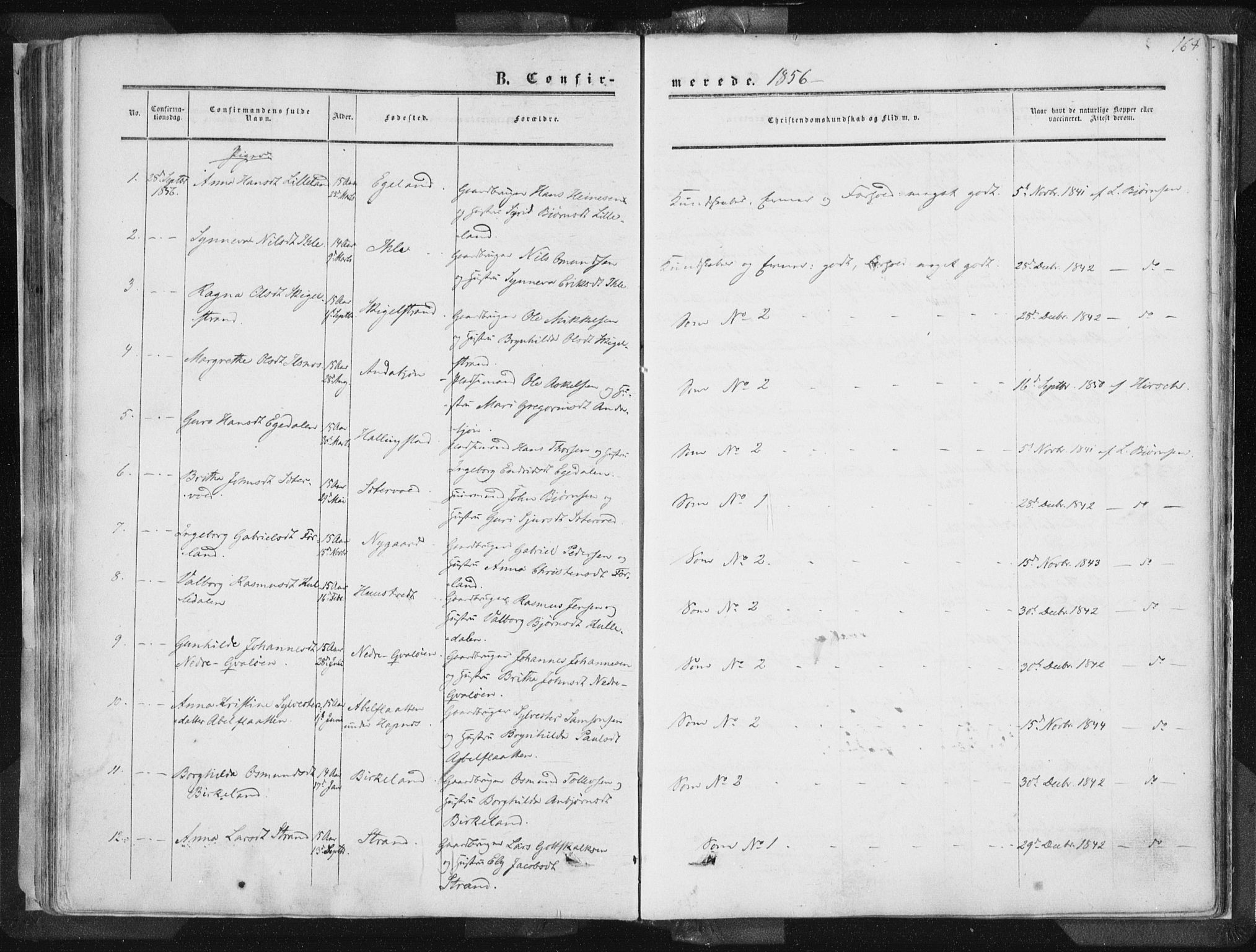 Vikedal sokneprestkontor, AV/SAST-A-101840/01/IV: Parish register (official) no. A 6.1, 1851-1867, p. 168