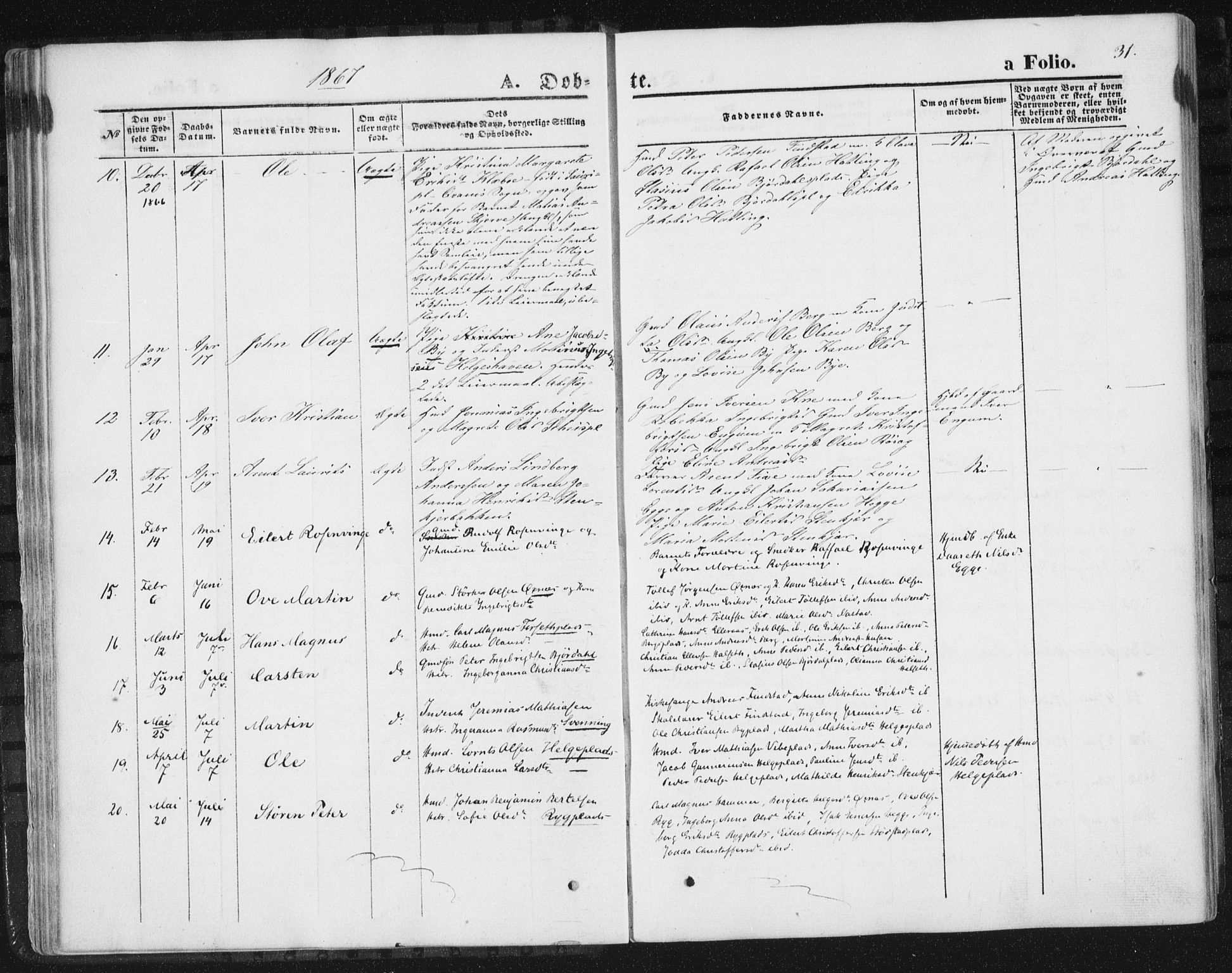 Ministerialprotokoller, klokkerbøker og fødselsregistre - Nord-Trøndelag, AV/SAT-A-1458/746/L0447: Parish register (official) no. 746A06, 1860-1877, p. 31