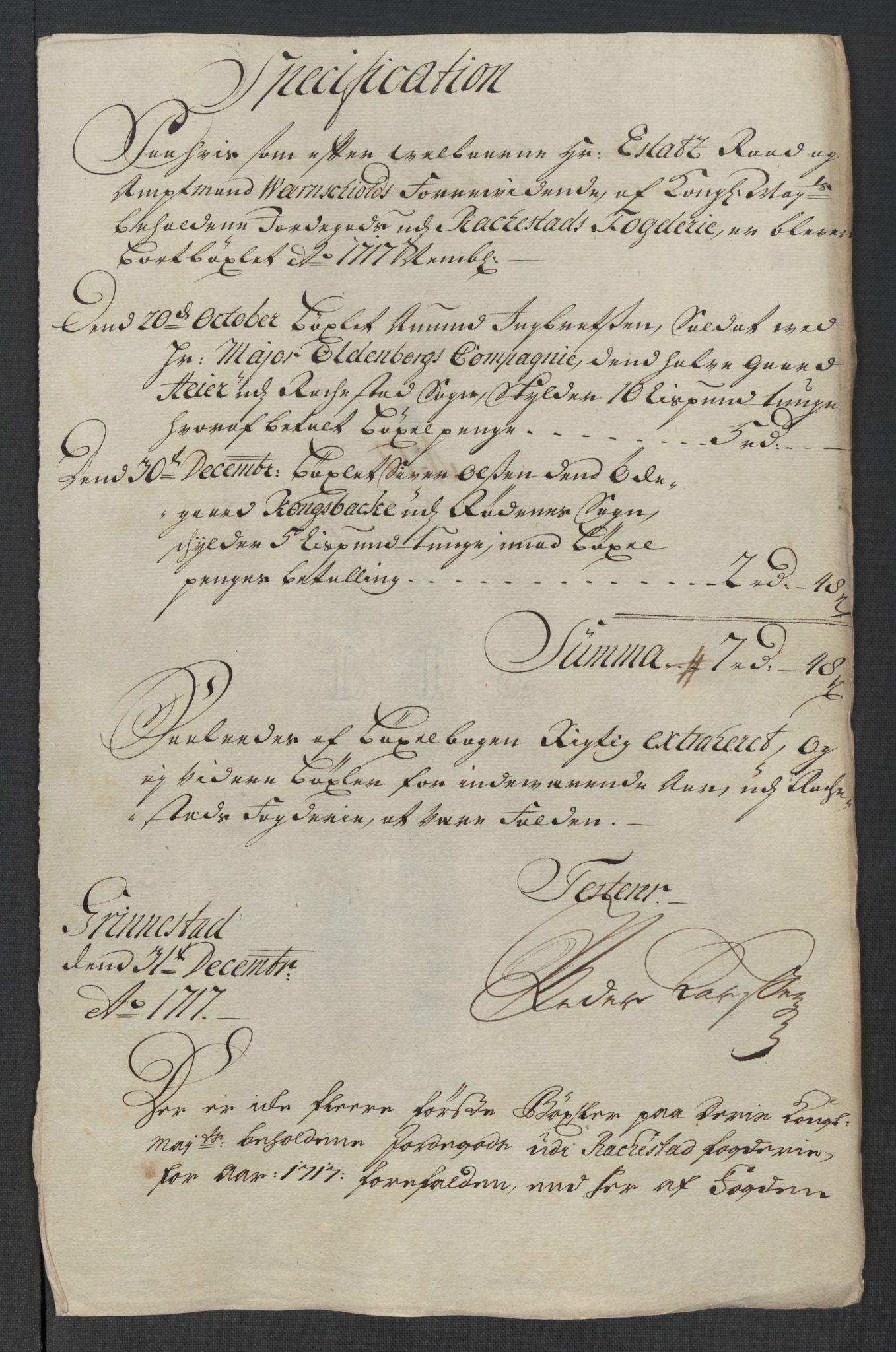 Rentekammeret inntil 1814, Reviderte regnskaper, Fogderegnskap, RA/EA-4092/R07/L0313: Fogderegnskap Rakkestad, Heggen og Frøland, 1717, p. 365
