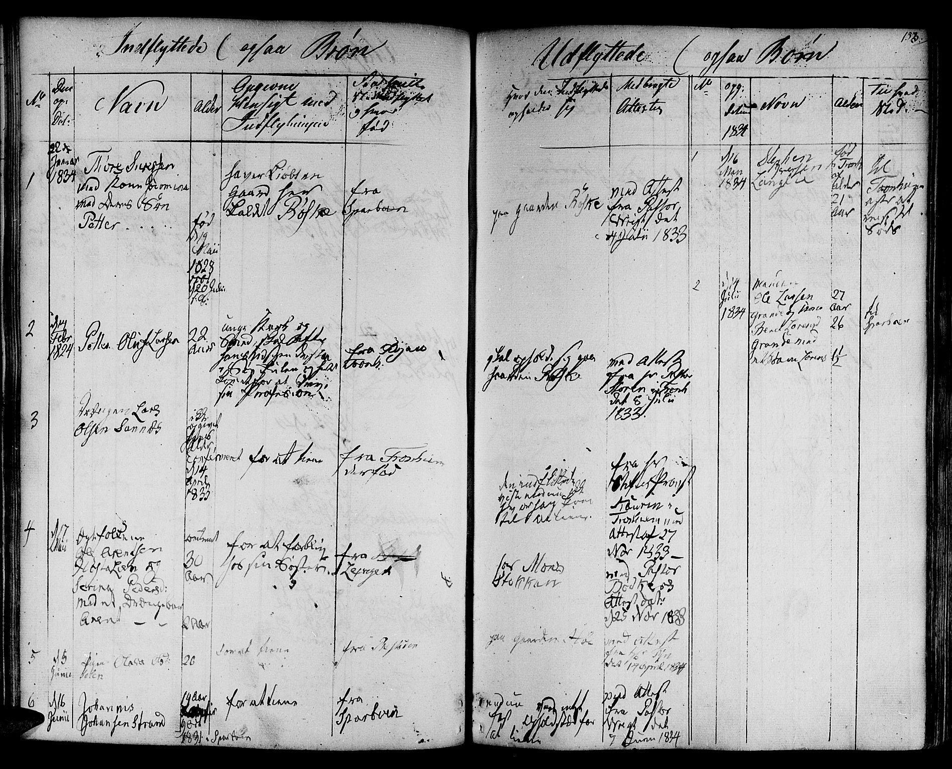 Ministerialprotokoller, klokkerbøker og fødselsregistre - Nord-Trøndelag, SAT/A-1458/730/L0277: Parish register (official) no. 730A06 /1, 1830-1839, p. 153