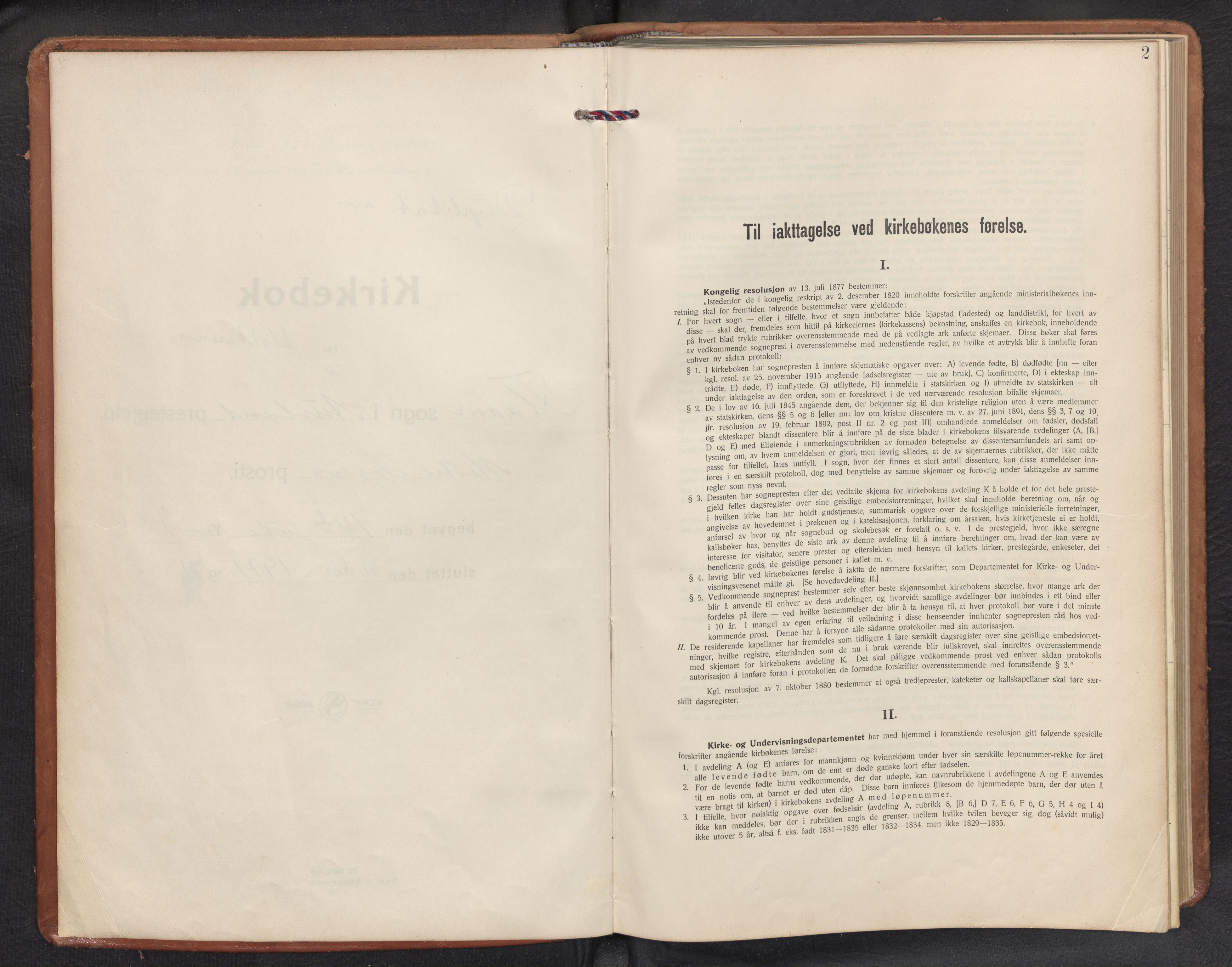 Aurland sokneprestembete, SAB/A-99937/H/Hb/Hbb/L0003: Parish register (copy) no. B 3, 1929-1972, p. 1b-2a
