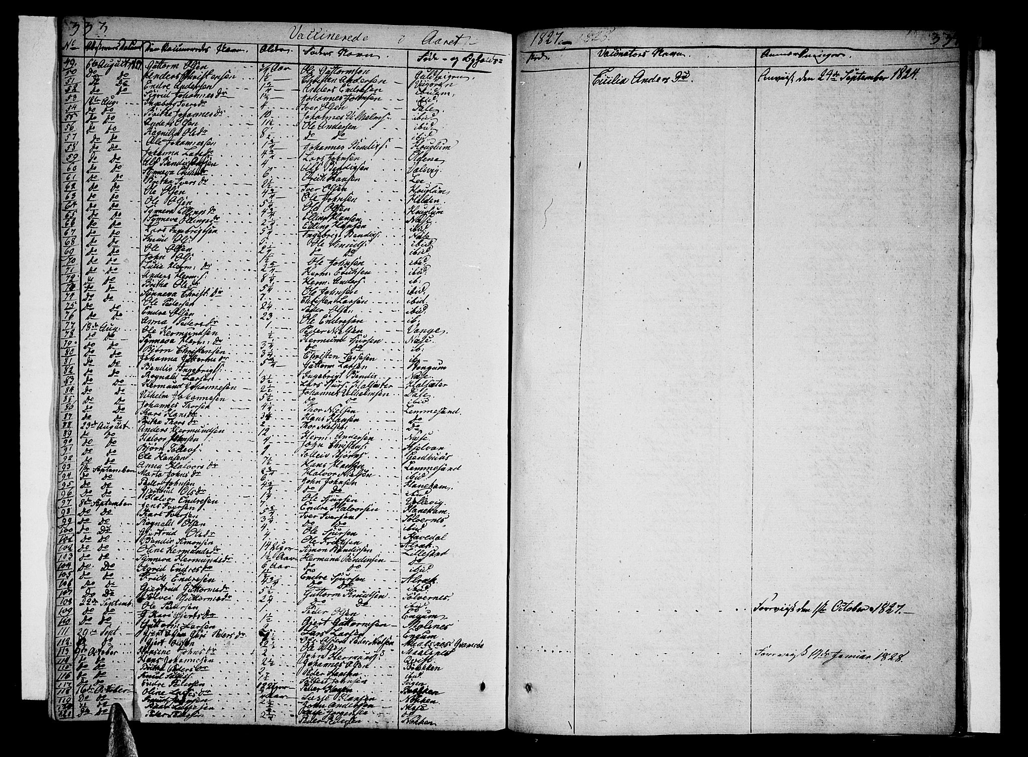 Vik sokneprestembete, AV/SAB-A-81501/H/Haa/Haaa/L0006: Parish register (official) no. A 6, 1821-1831, p. 333-334