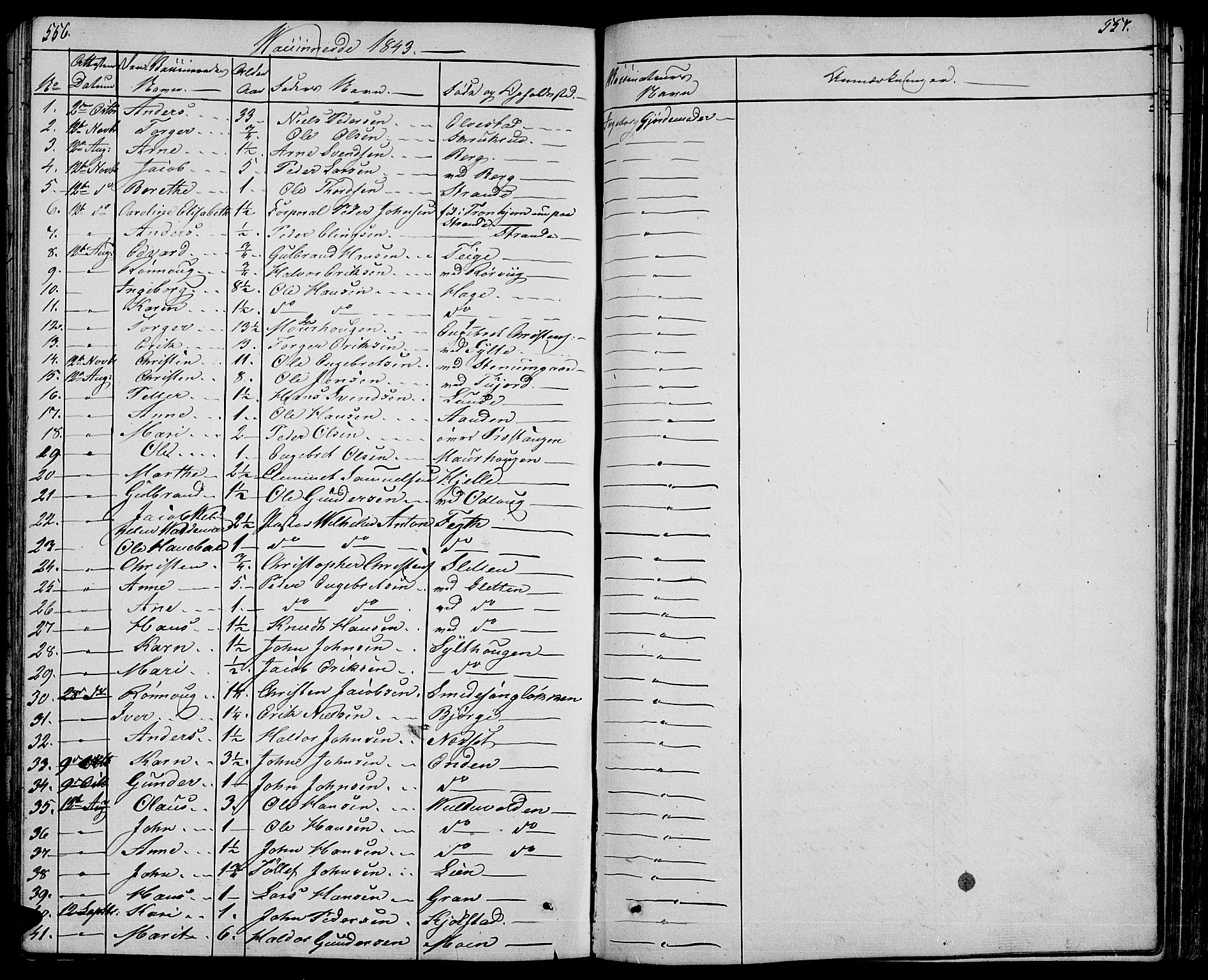 Ringebu prestekontor, SAH/PREST-082/H/Ha/Hab/L0002: Parish register (copy) no. 2, 1839-1853, p. 556-557