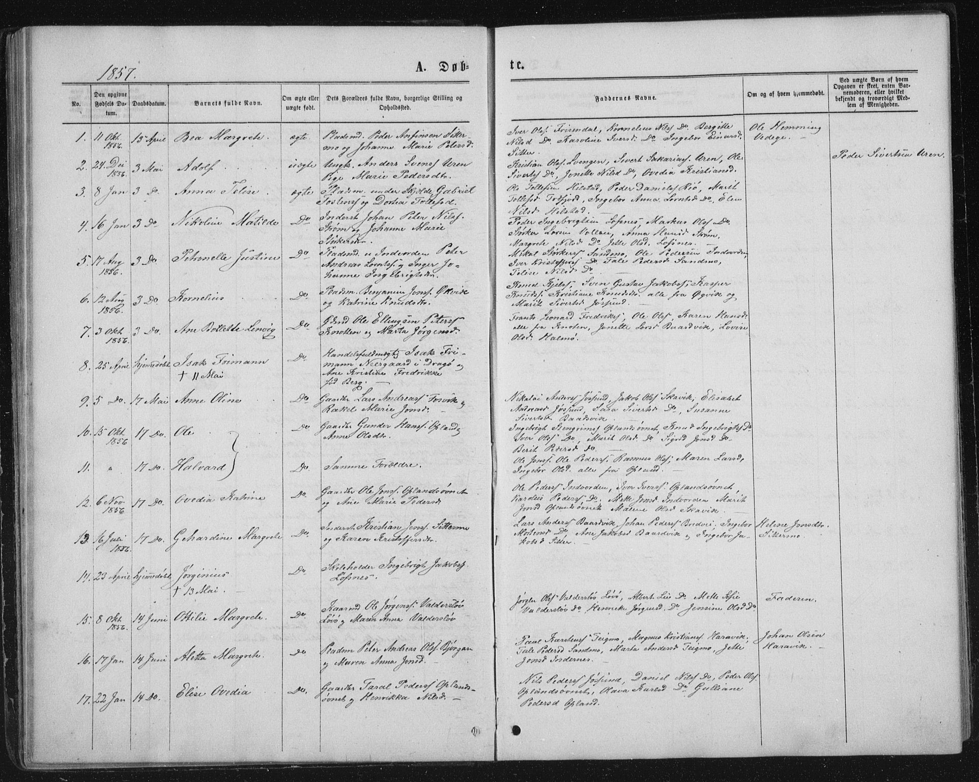 Ministerialprotokoller, klokkerbøker og fødselsregistre - Nord-Trøndelag, AV/SAT-A-1458/771/L0595: Parish register (official) no. 771A02, 1840-1869