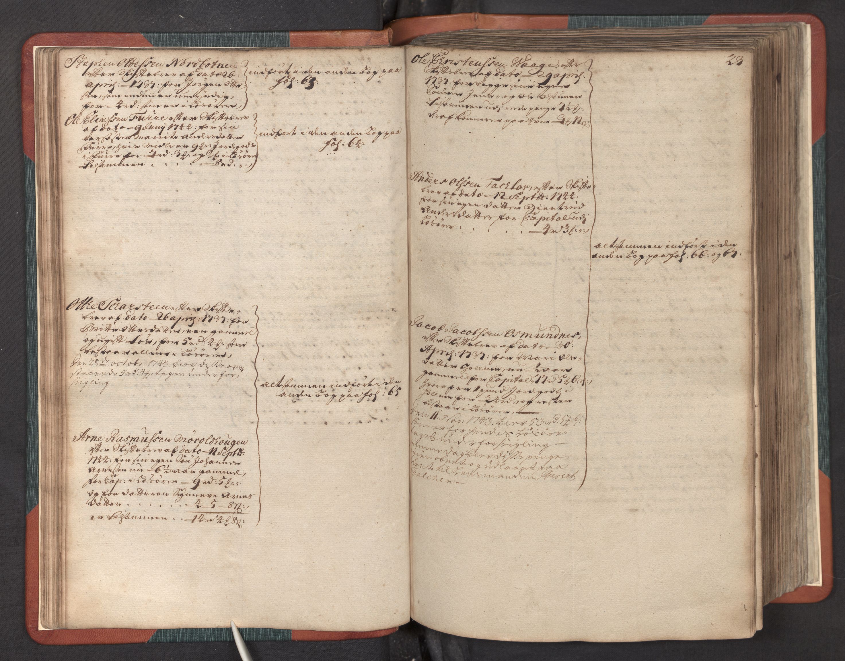 Nordfjord sorenskriveri, AV/SAB-A-2801/1/05/05a/L0002: Overformyndarprotokollar, 1736-1744