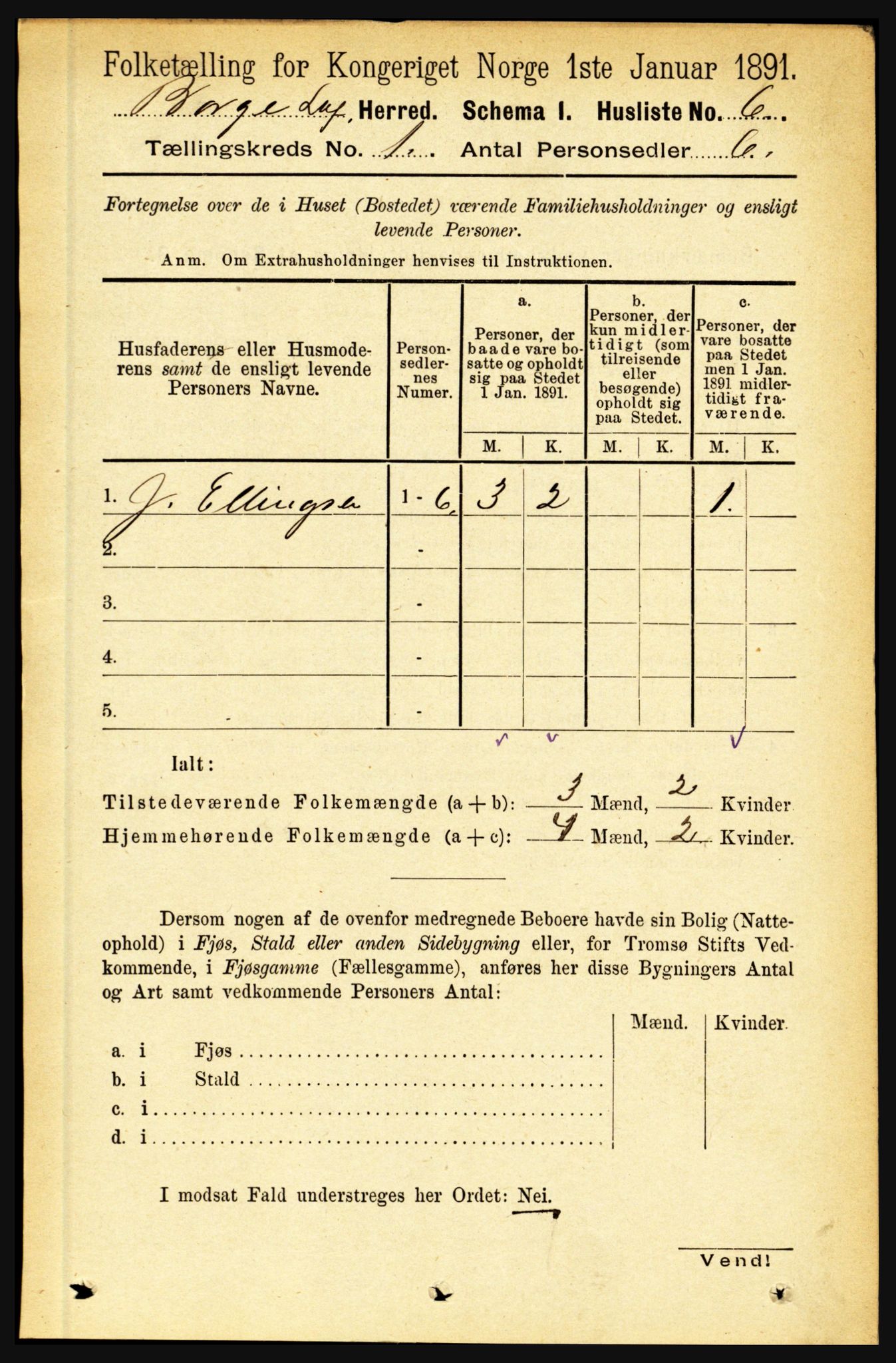 RA, 1891 census for 1862 Borge, 1891, p. 31