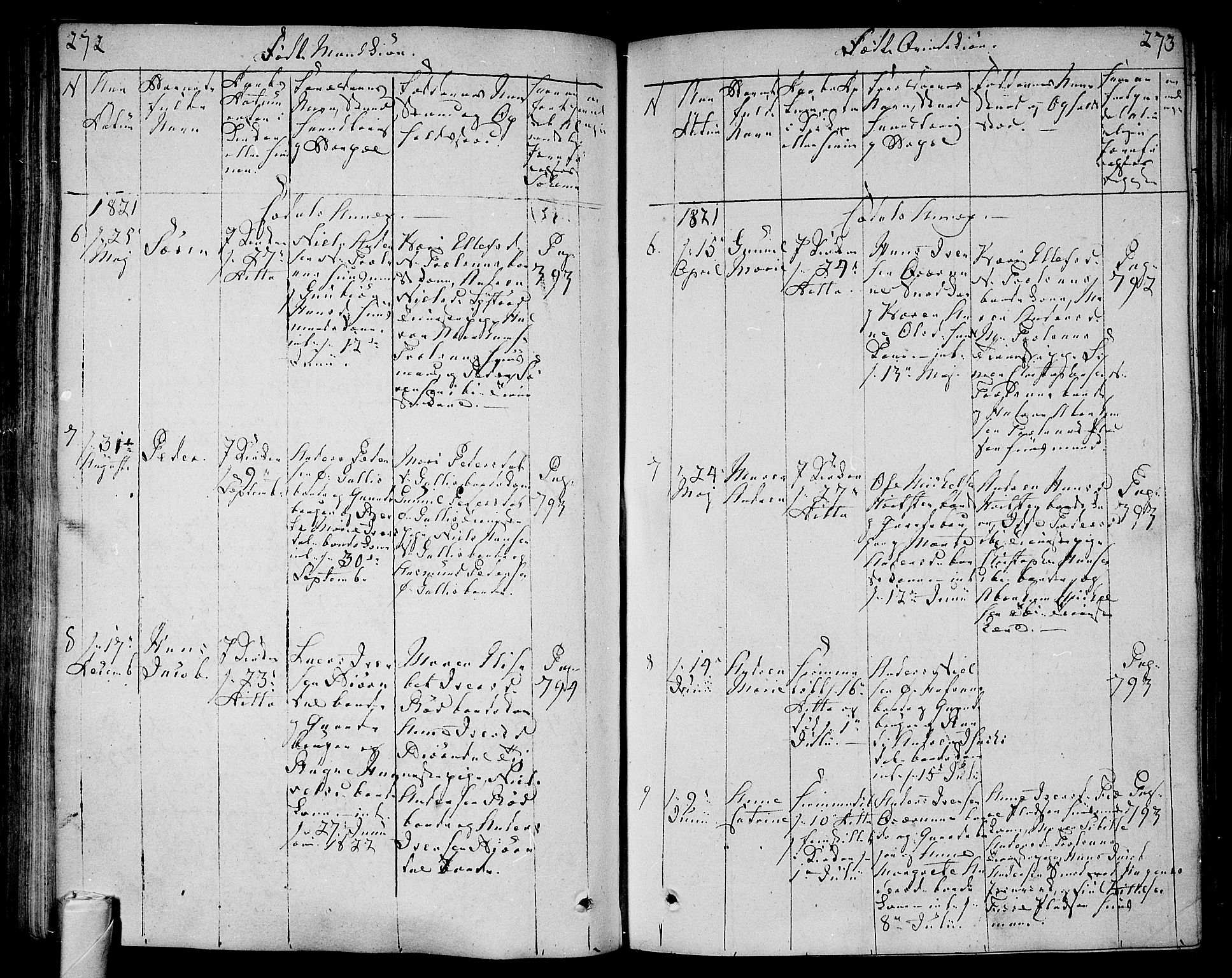 Andebu kirkebøker, SAKO/A-336/F/Fa/L0003: Parish register (official) no. 3 /3, 1815-1828, p. 272-273