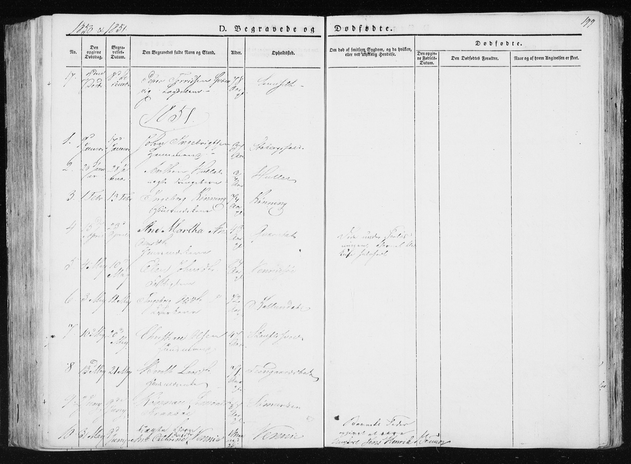 Ministerialprotokoller, klokkerbøker og fødselsregistre - Nord-Trøndelag, SAT/A-1458/733/L0323: Parish register (official) no. 733A02, 1843-1870, p. 199