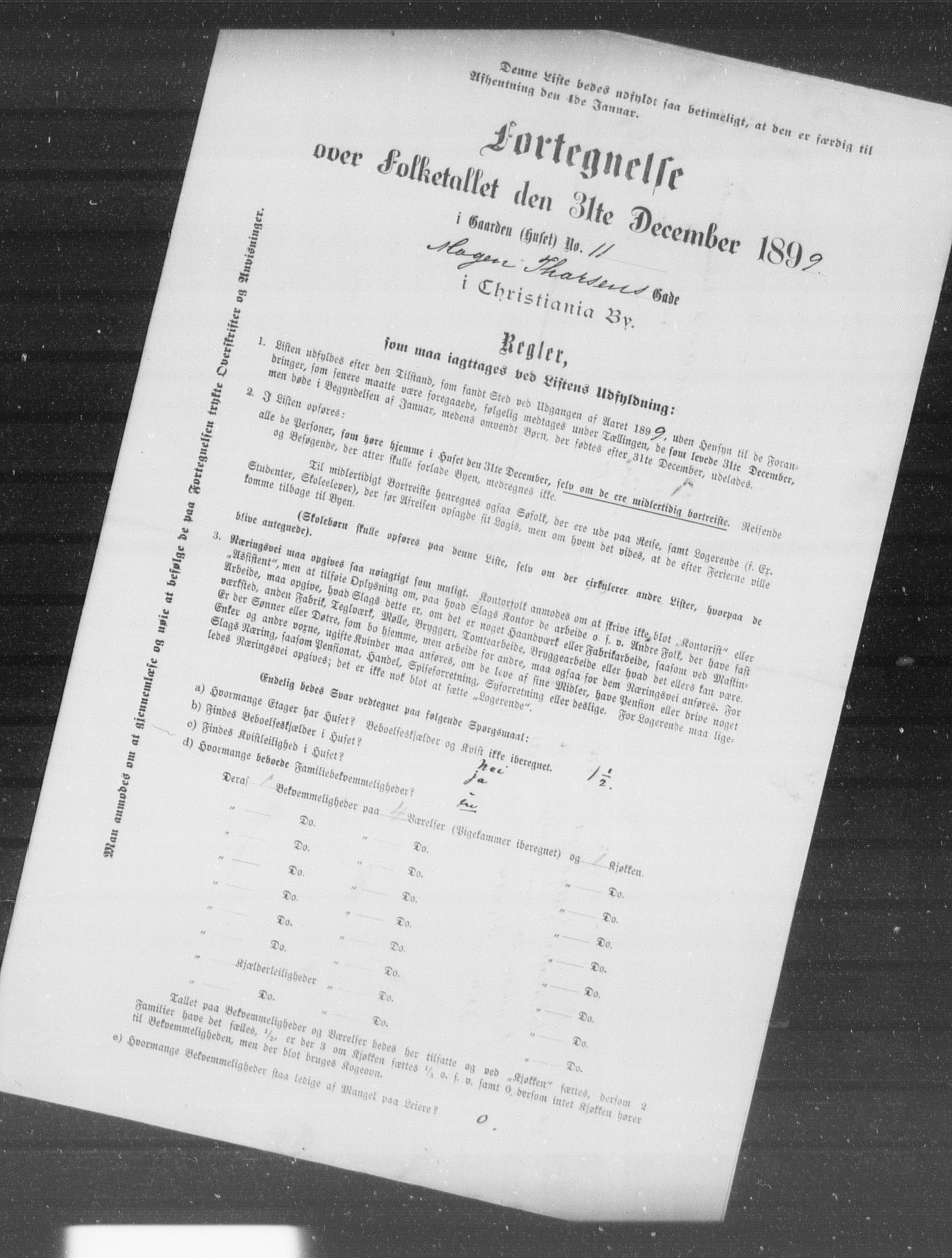 OBA, Municipal Census 1899 for Kristiania, 1899, p. 8535