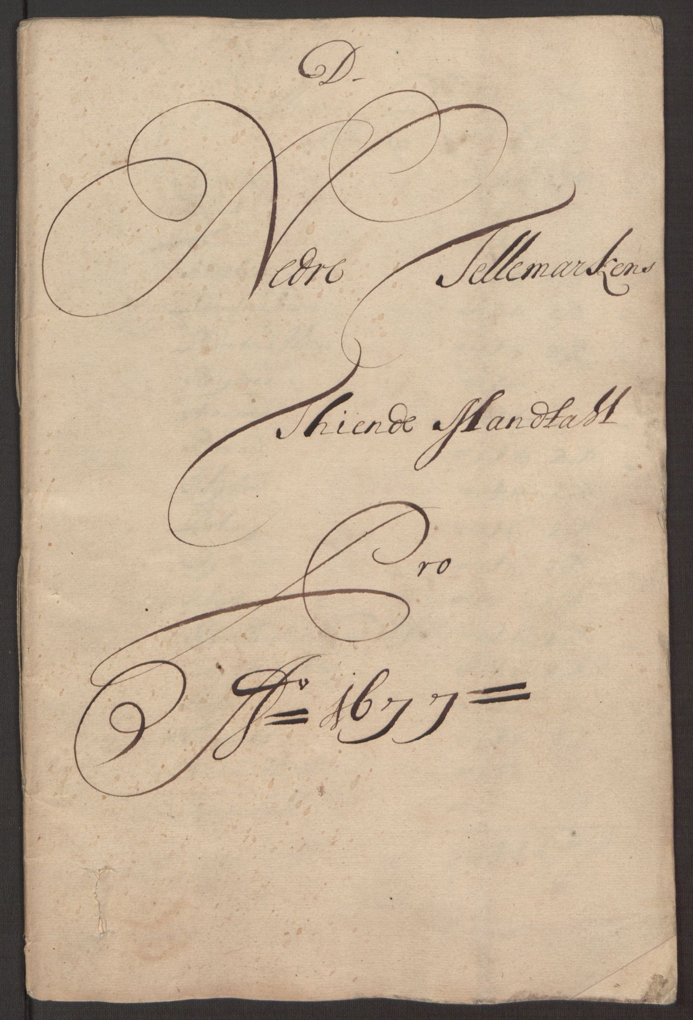 Rentekammeret inntil 1814, Reviderte regnskaper, Fogderegnskap, RA/EA-4092/R35/L2068: Fogderegnskap Øvre og Nedre Telemark, 1677, p. 100