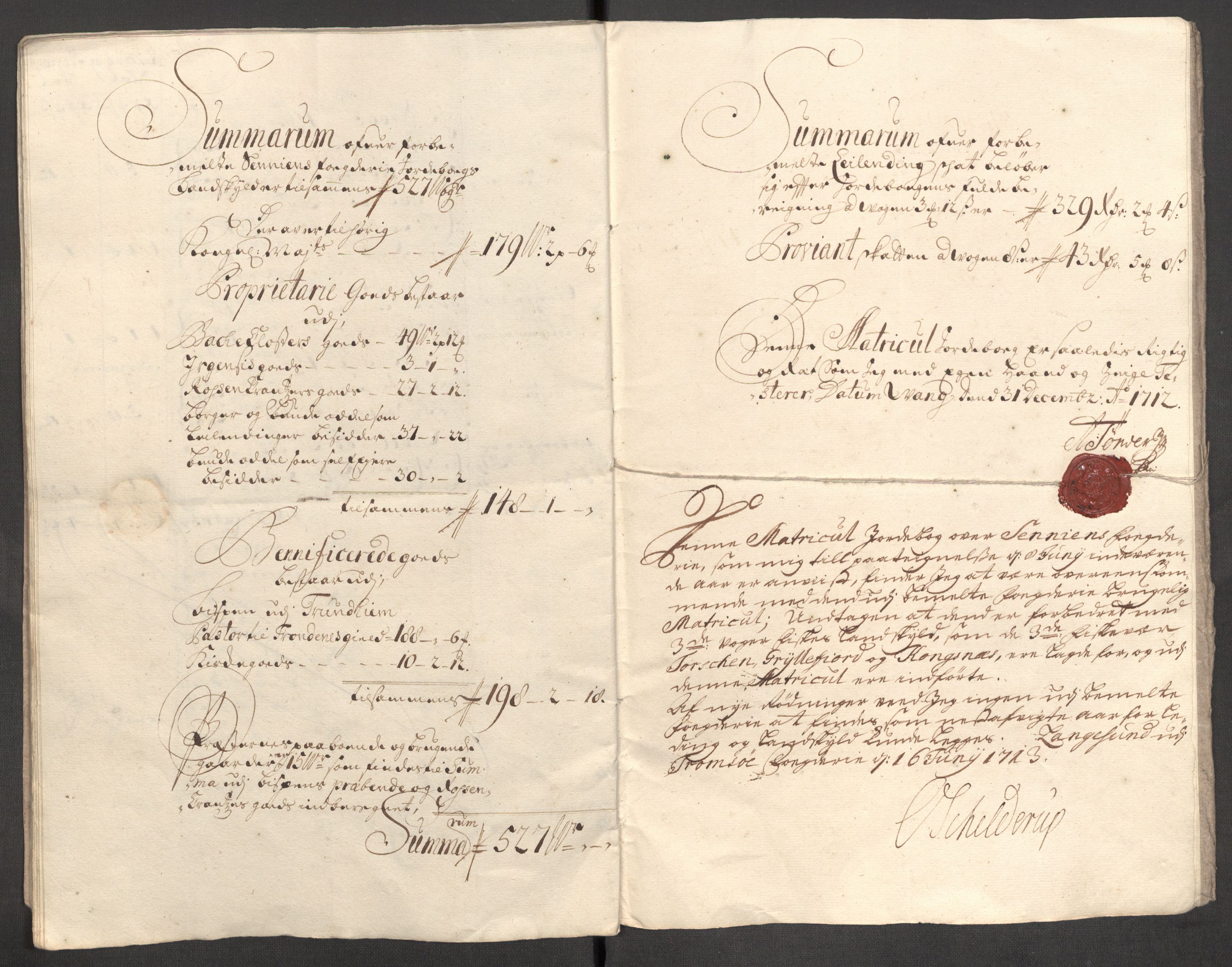 Rentekammeret inntil 1814, Reviderte regnskaper, Fogderegnskap, AV/RA-EA-4092/R68/L4758: Fogderegnskap Senja og Troms, 1711-1712, p. 378