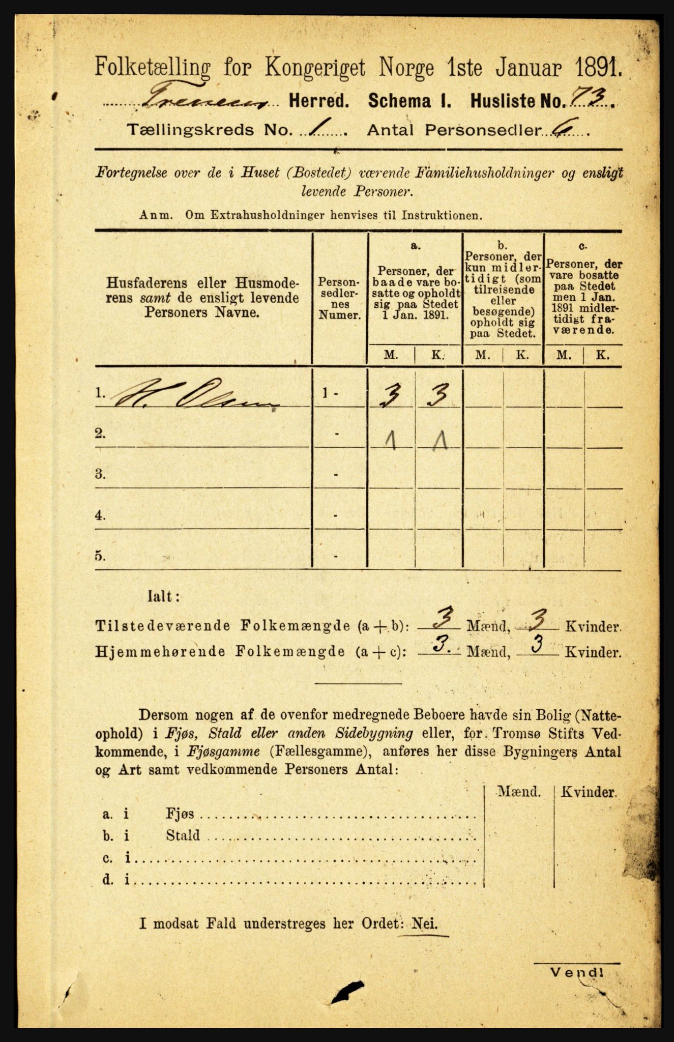 RA, 1891 census for 1835 Træna, 1891, p. 81