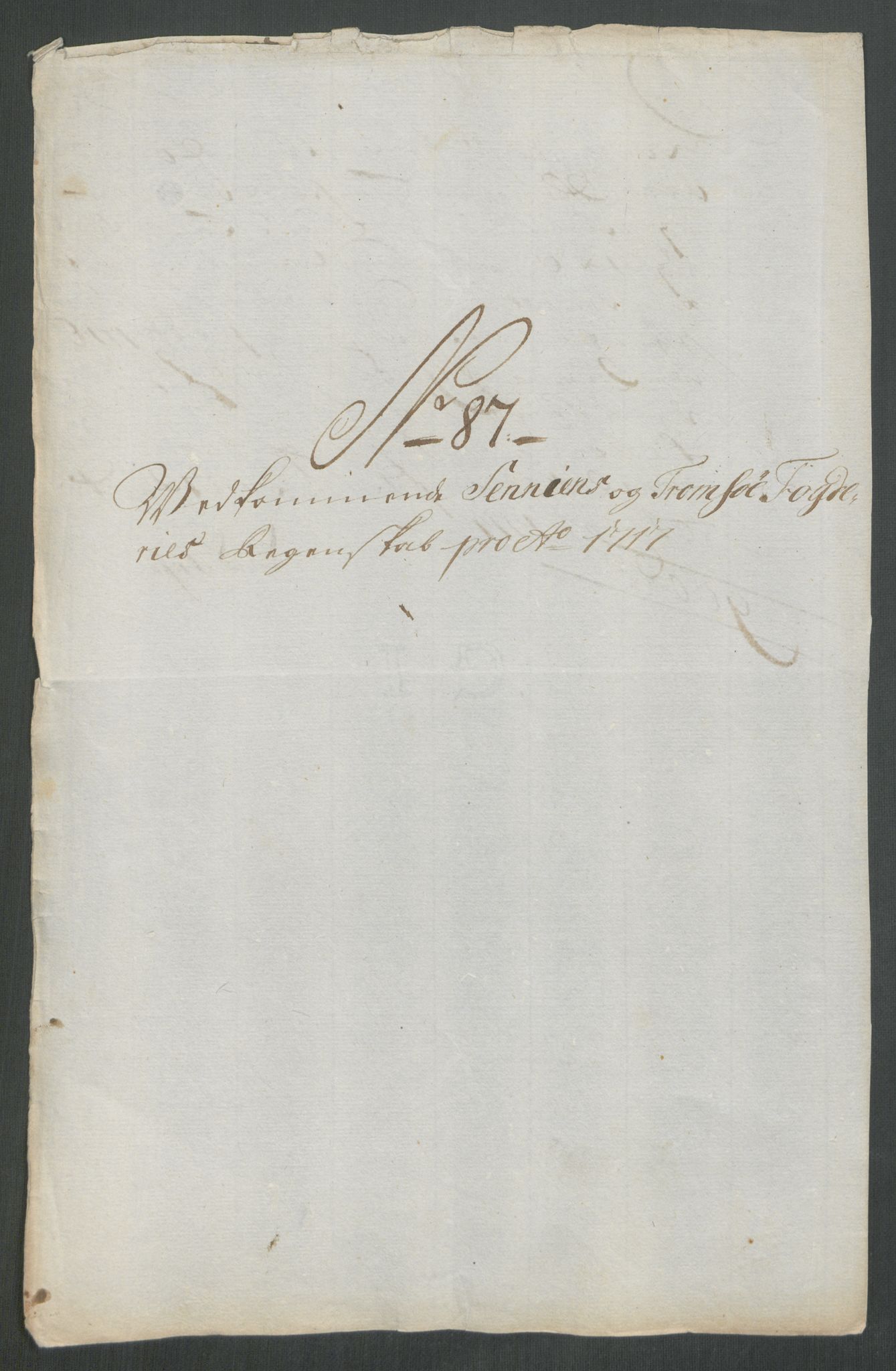 Rentekammeret inntil 1814, Reviderte regnskaper, Fogderegnskap, AV/RA-EA-4092/R68/L4763: Fogderegnskap Senja og Troms, 1717, p. 409