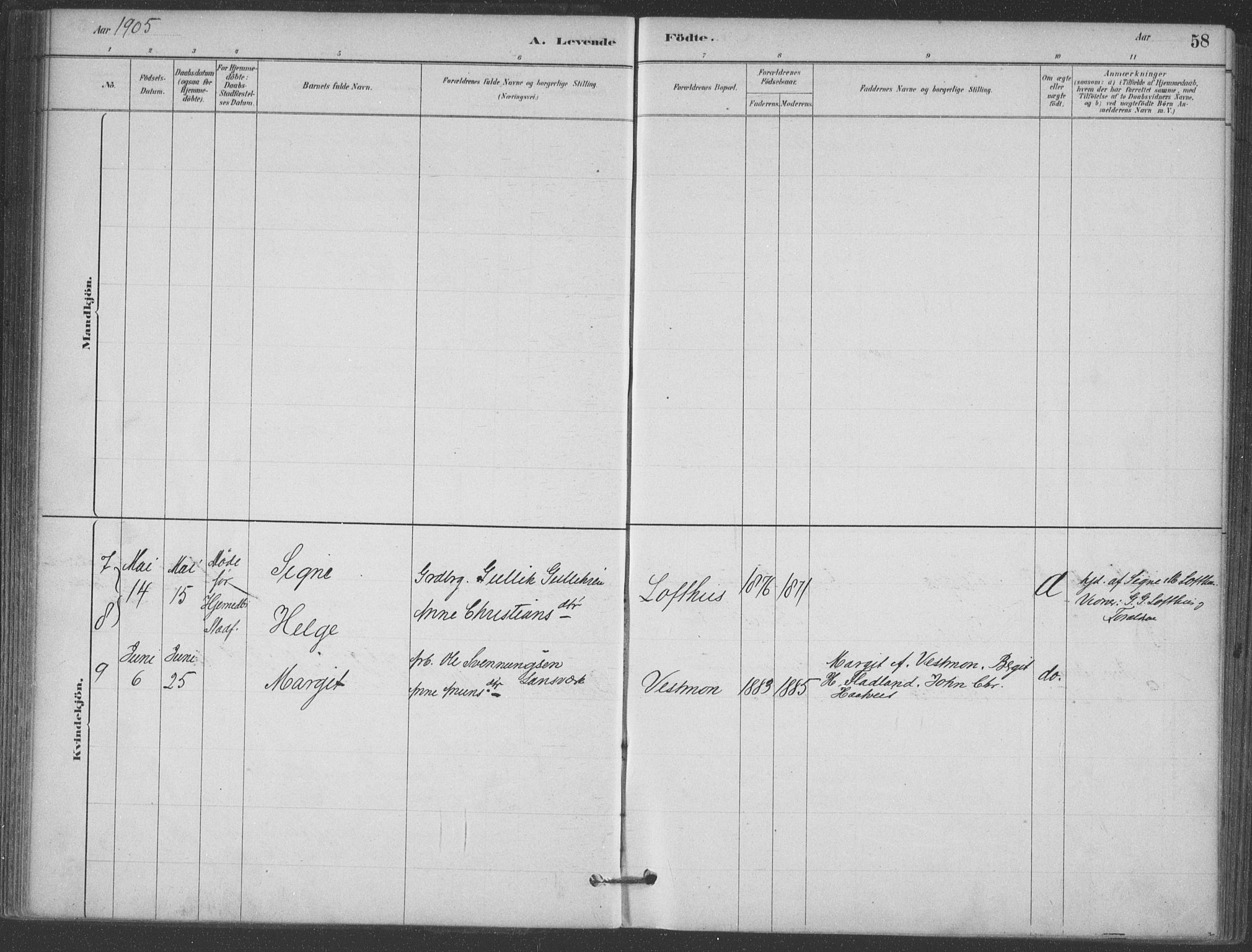 Hjartdal kirkebøker, SAKO/A-270/F/Fa/L0010: Parish register (official) no. I 10, 1880-1929, p. 58