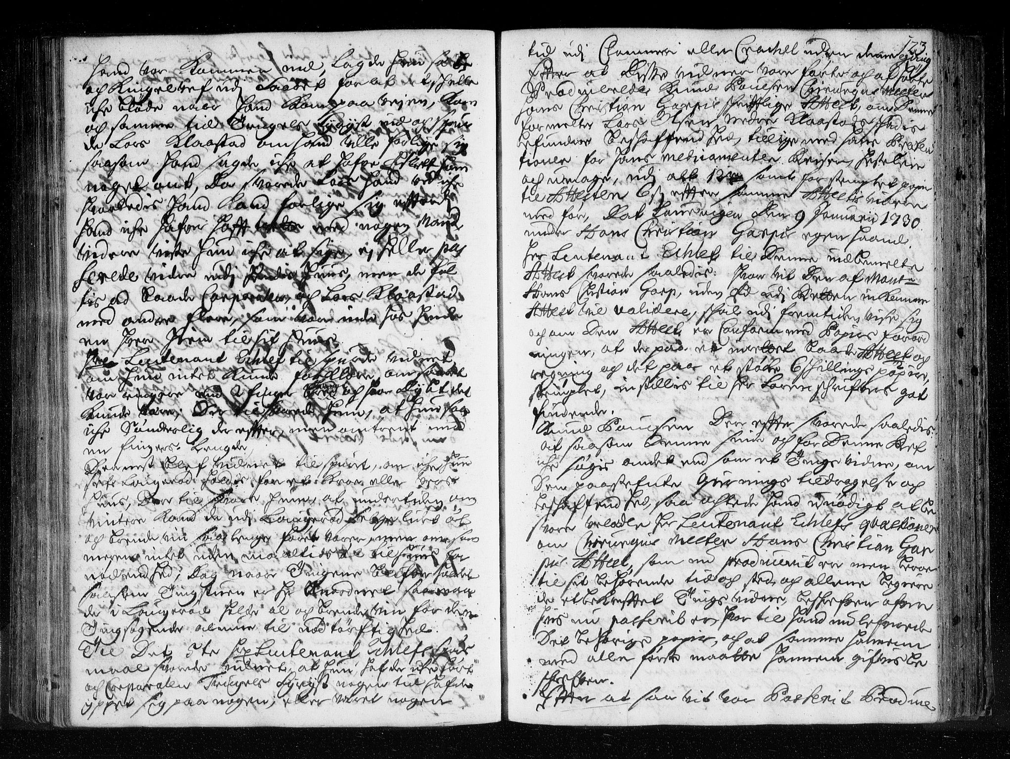 Larvik sorenskriveri, AV/SAKO-A-83/F/Fa/L0017: Tingbok, 1729-1731, p. 122b-123a