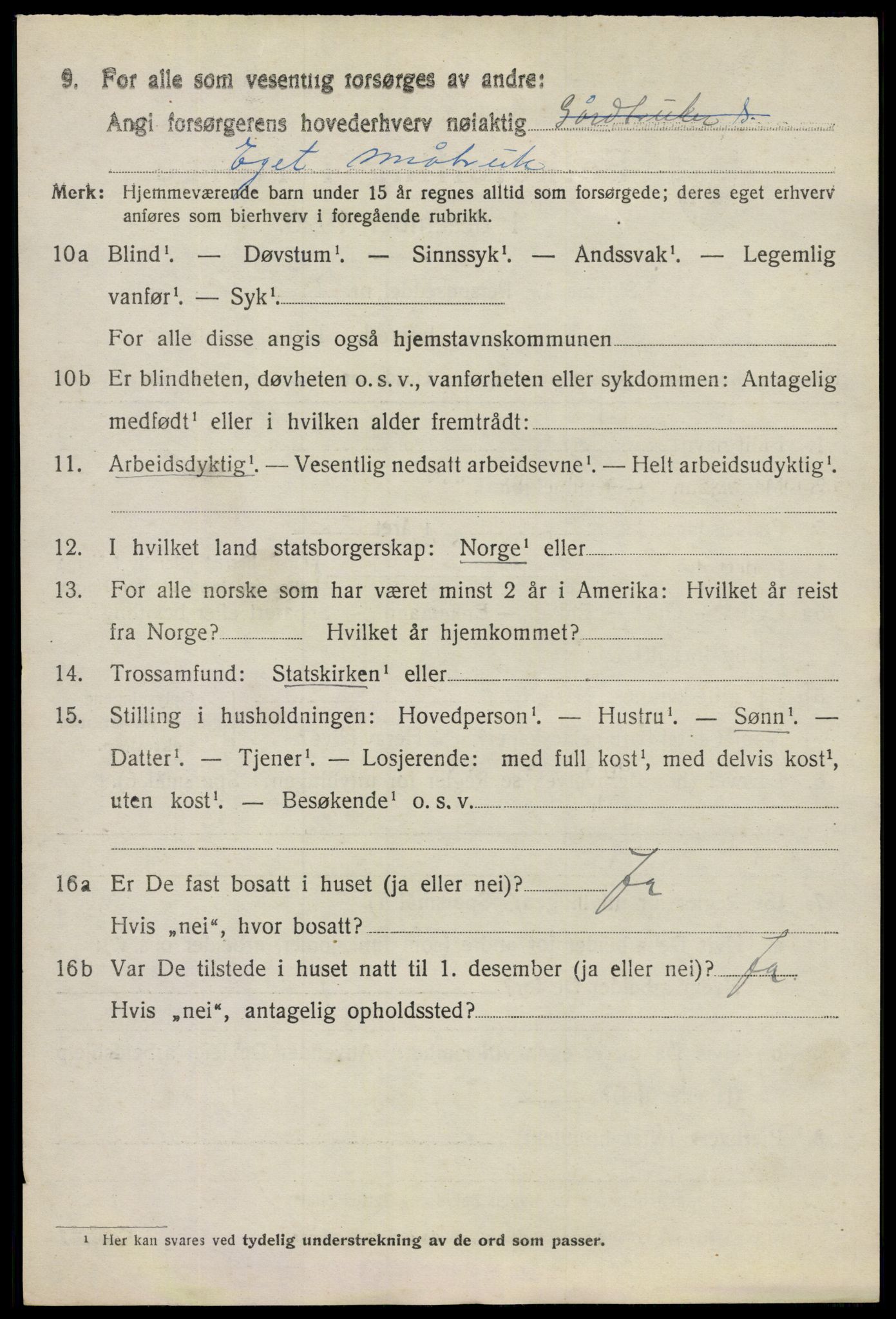 SAO, 1920 census for Spydeberg, 1920, p. 5634