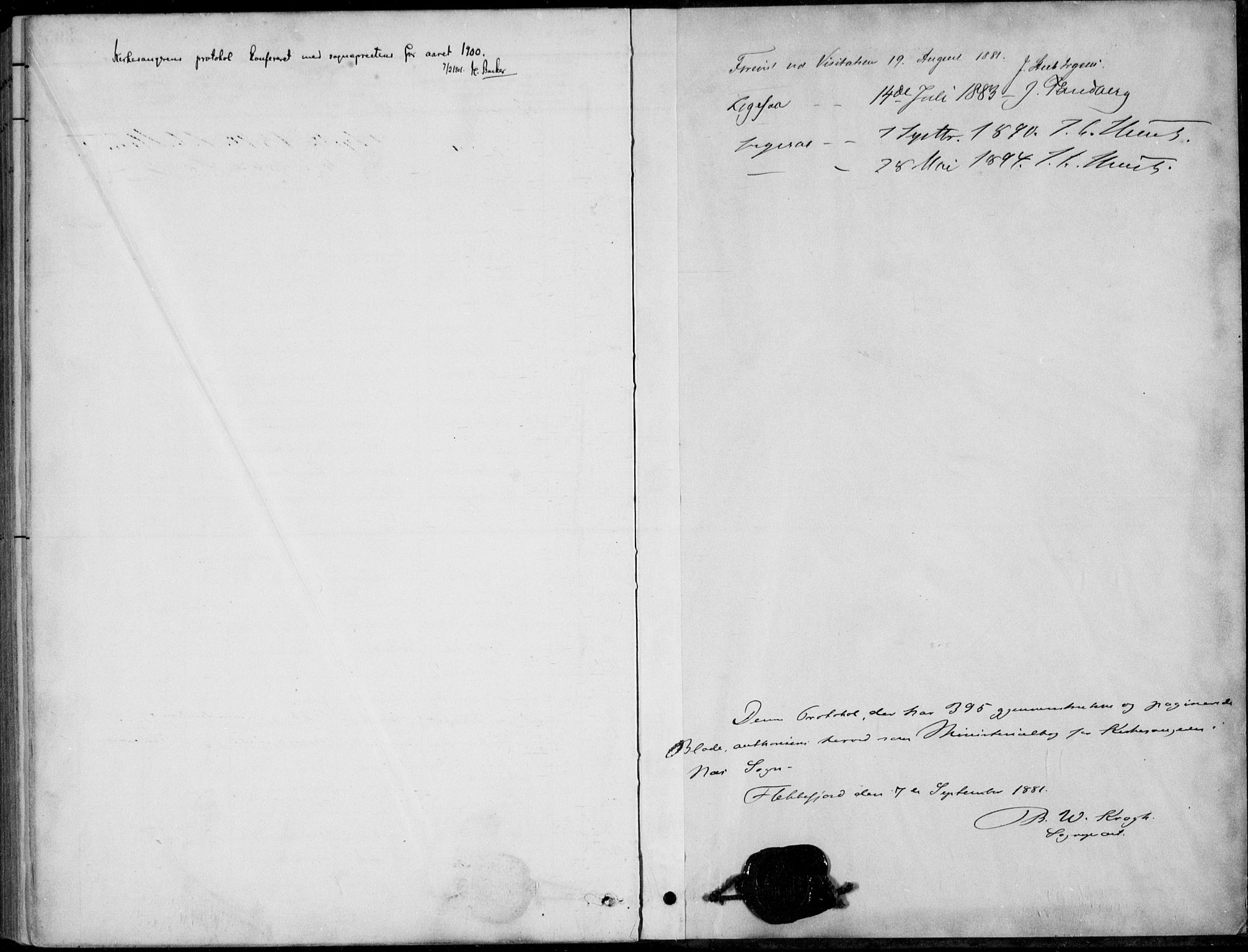 Flekkefjord sokneprestkontor, SAK/1111-0012/F/Fb/Fbc/L0007: Parish register (copy) no. B 7, 1880-1902