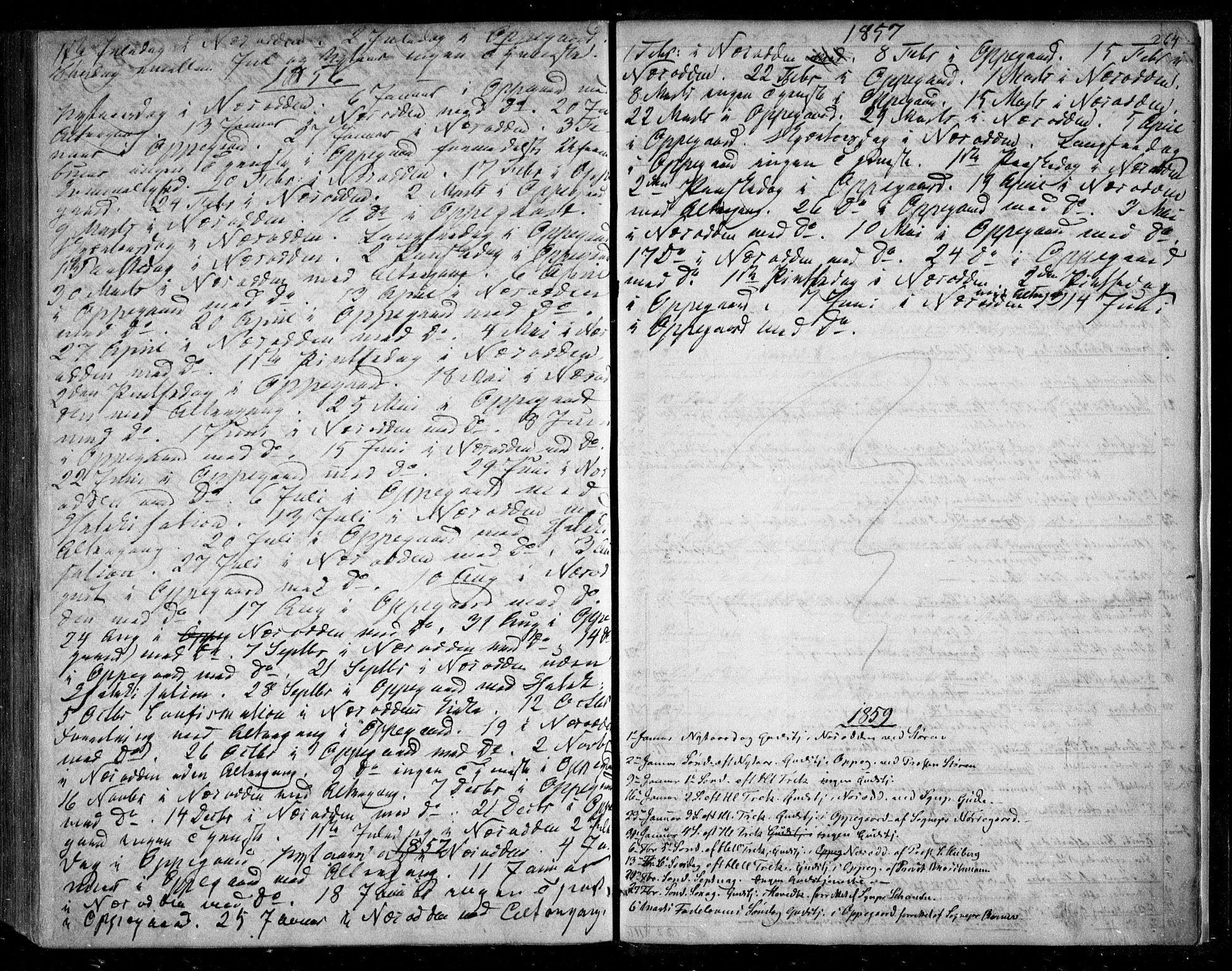 Nesodden prestekontor Kirkebøker, AV/SAO-A-10013/F/Fa/L0007: Parish register (official) no. I 7, 1848-1868, p. 264