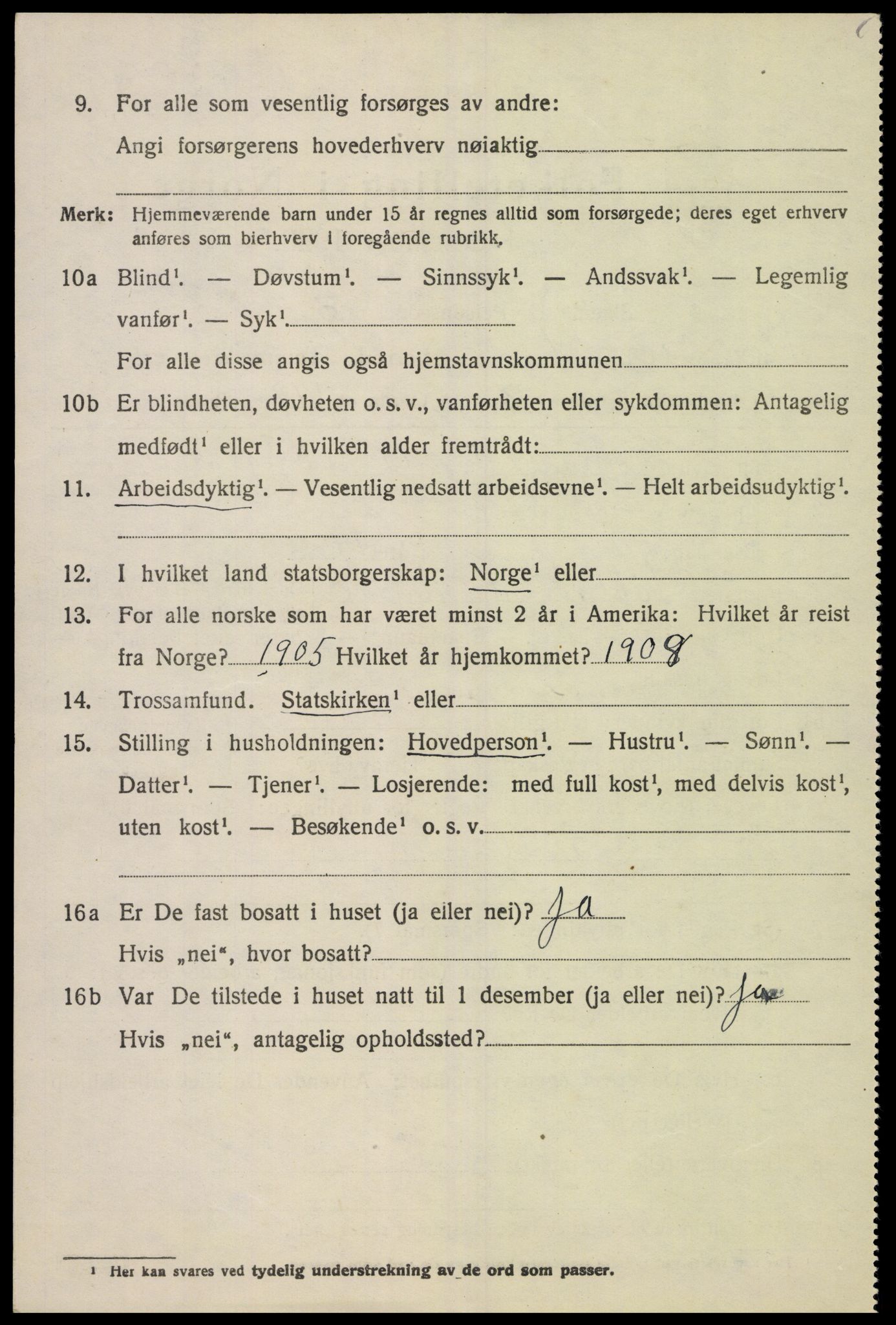 SAK, 1920 census for Spangereid, 1920, p. 1534