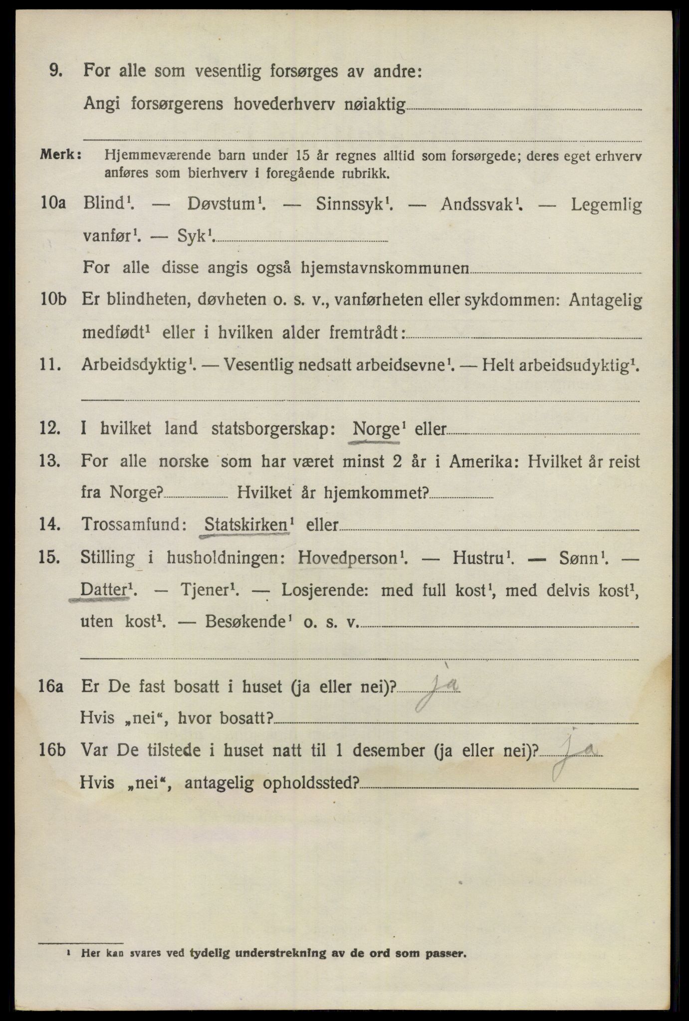 SAO, 1920 census for Vestby, 1920, p. 6366