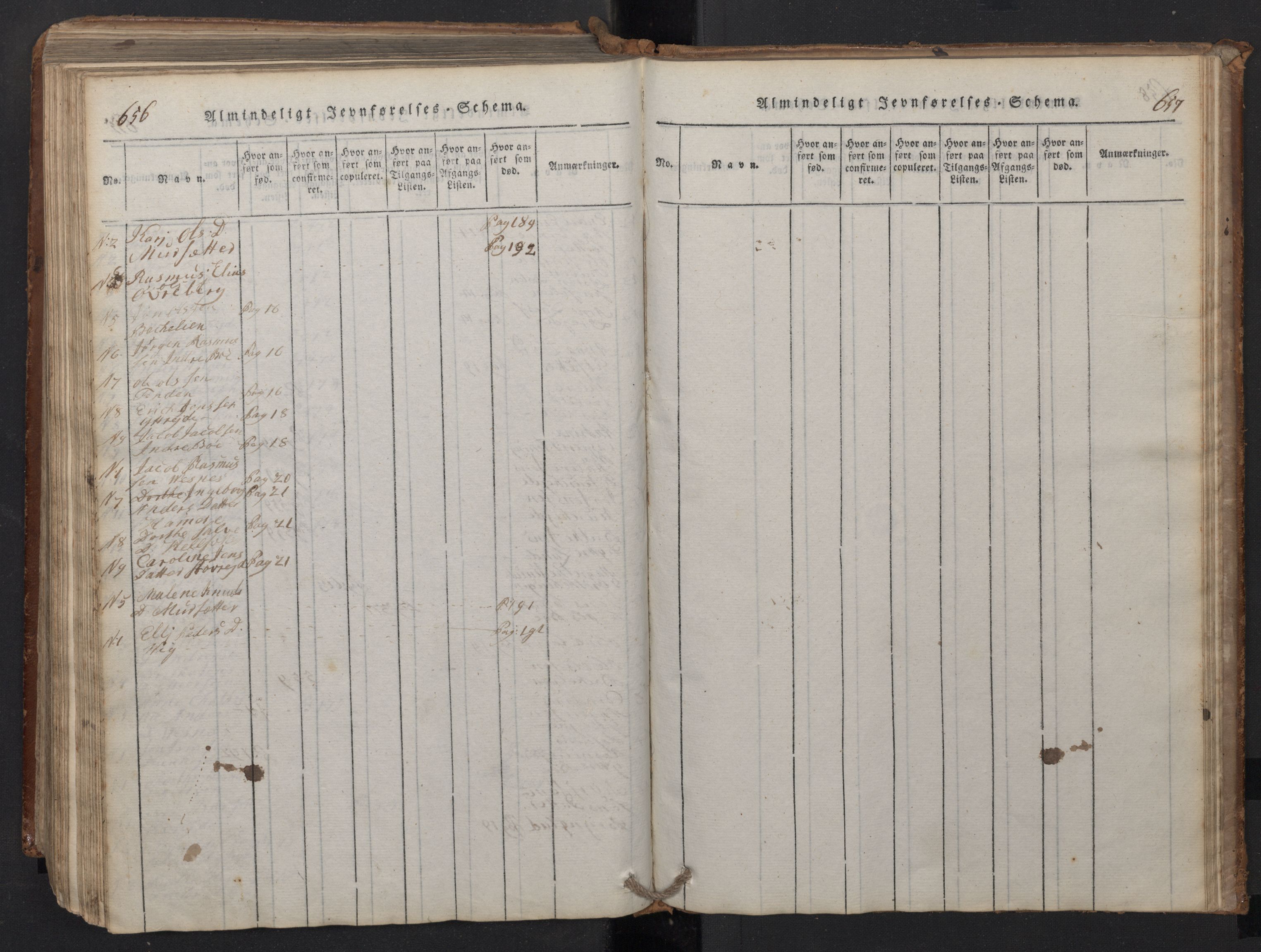 Stryn Sokneprestembete, SAB/A-82501: Parish register (copy) no. A 1, 1816-1844, p. 656-657