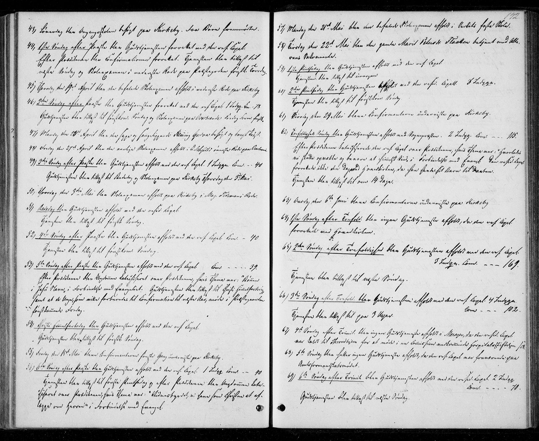 Ministerialprotokoller, klokkerbøker og fødselsregistre - Nord-Trøndelag, SAT/A-1458/706/L0040: Parish register (official) no. 706A01, 1850-1861, p. 142