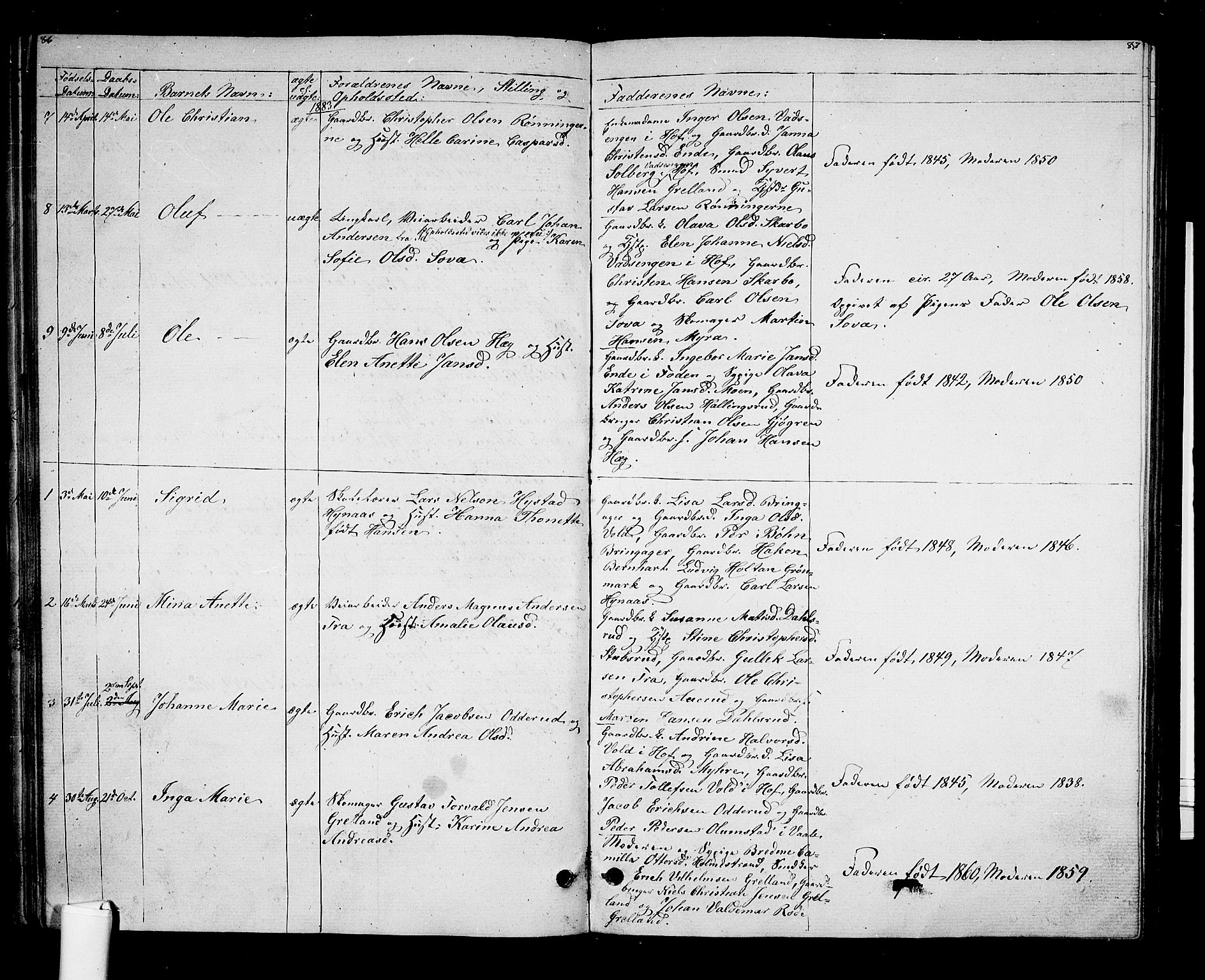 Botne kirkebøker, SAKO/A-340/G/Gb/L0002: Parish register (copy) no. II 2, 1861-1886, p. 86-87