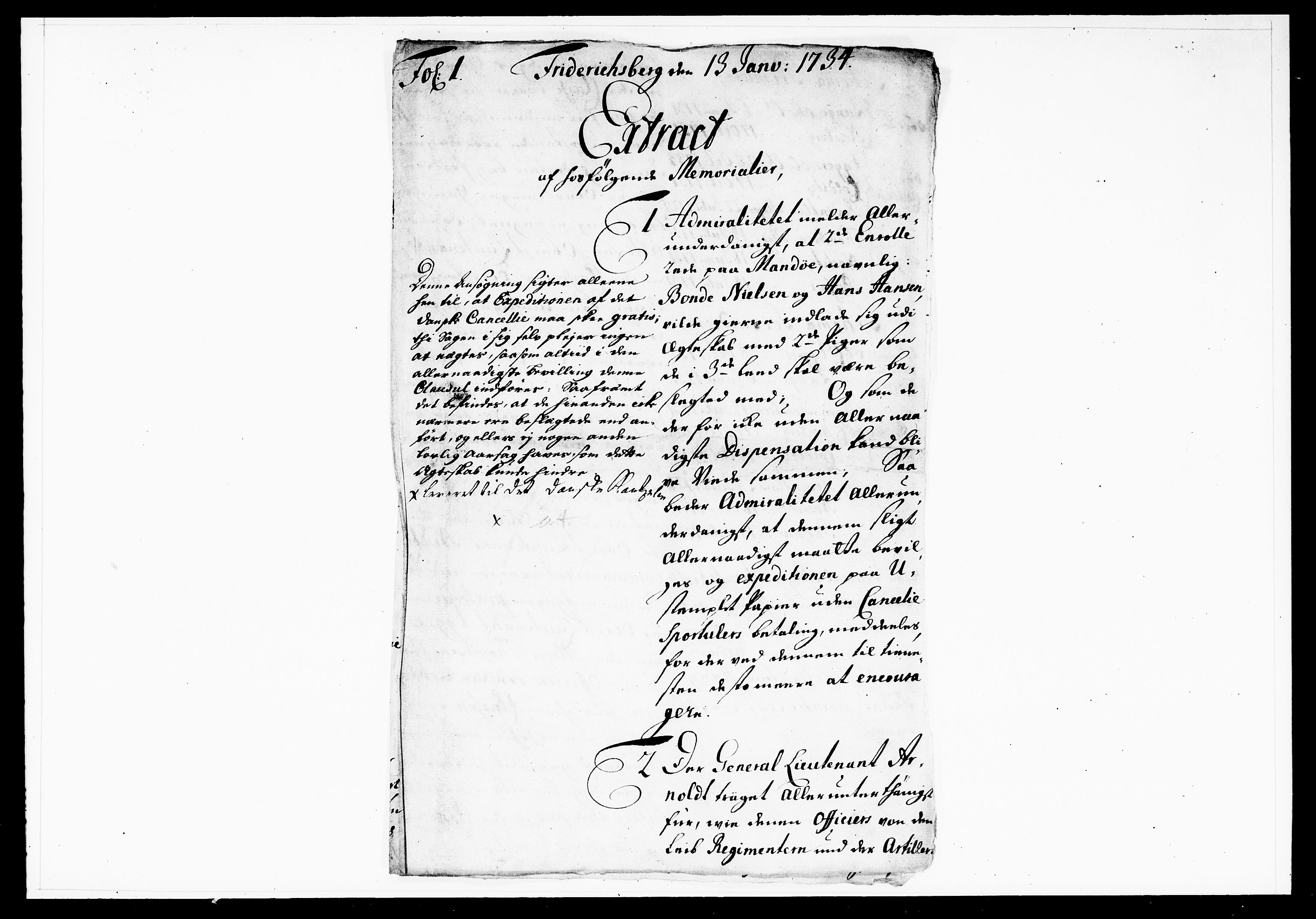 Krigskollegiet, Krigskancelliet, DRA/A-0006/-/1114-1121: Refererede sager, 1734, p. 8