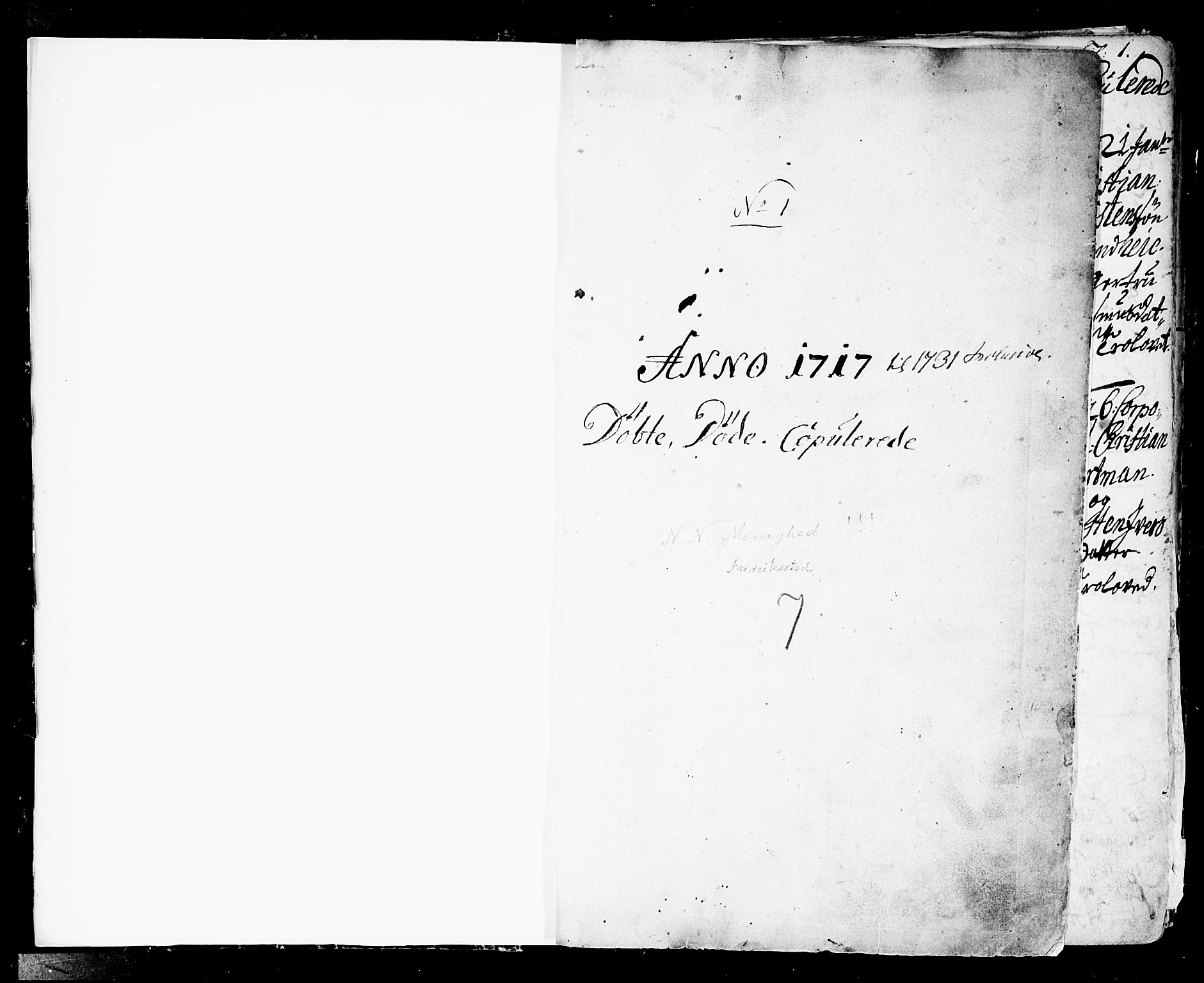 Fredrikstad prestekontor Kirkebøker, AV/SAO-A-11082/F/Fa/L0001: Parish register (official) no. 1, 1717-1731