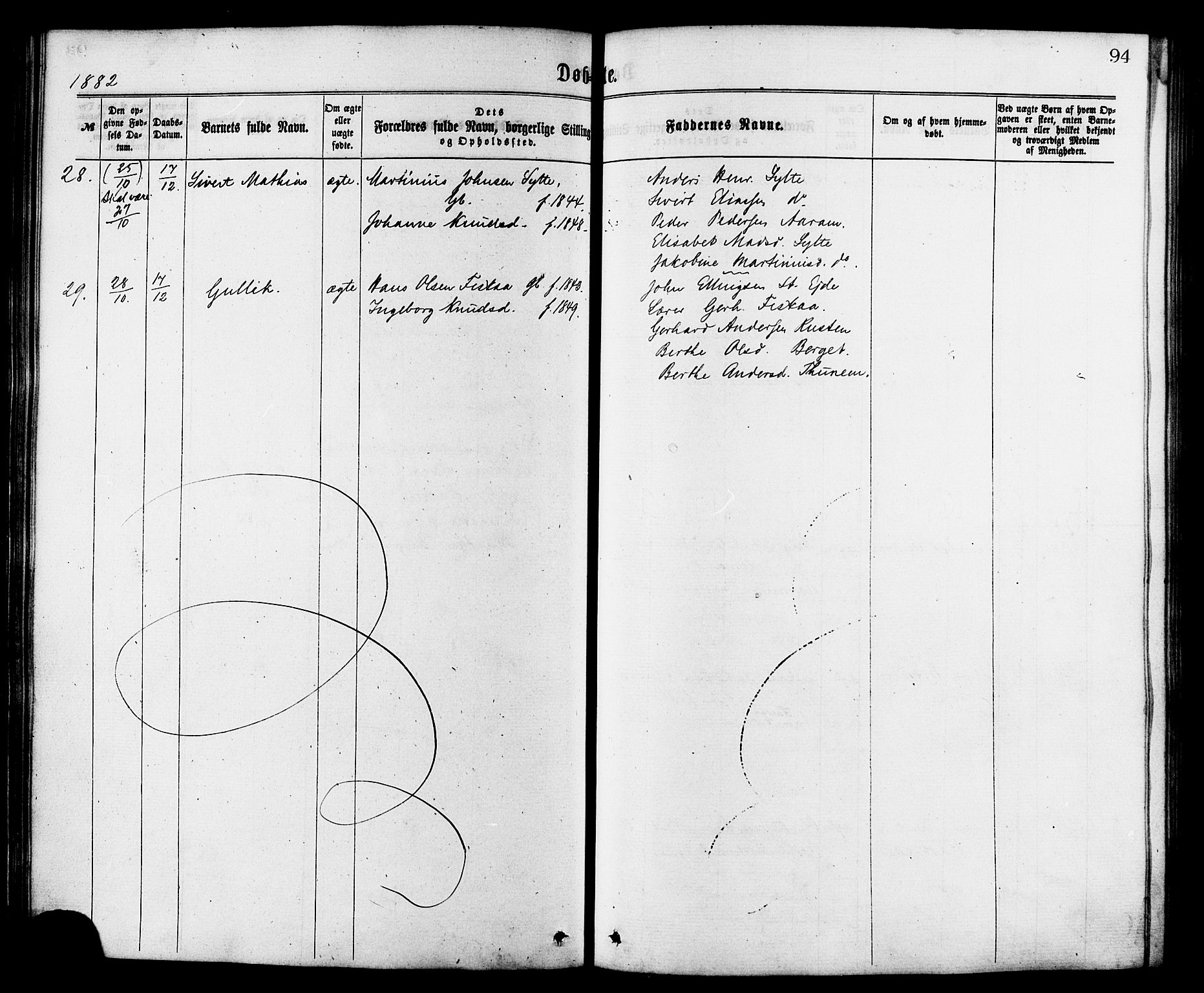 Ministerialprotokoller, klokkerbøker og fødselsregistre - Møre og Romsdal, AV/SAT-A-1454/501/L0007: Parish register (official) no. 501A07, 1868-1884, p. 94