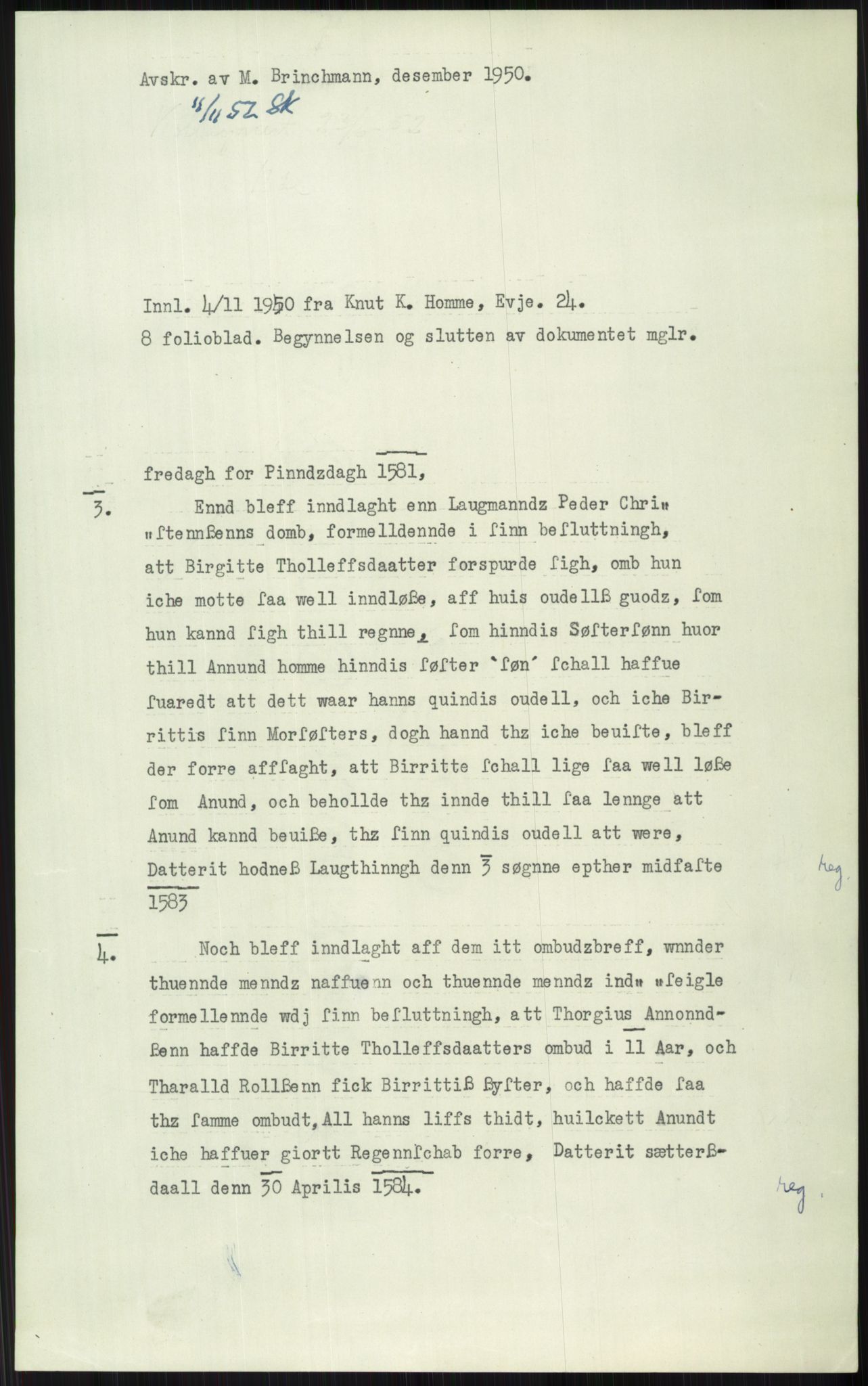 Samlinger til kildeutgivelse, Diplomavskriftsamlingen, AV/RA-EA-4053/H/Ha, p. 2849