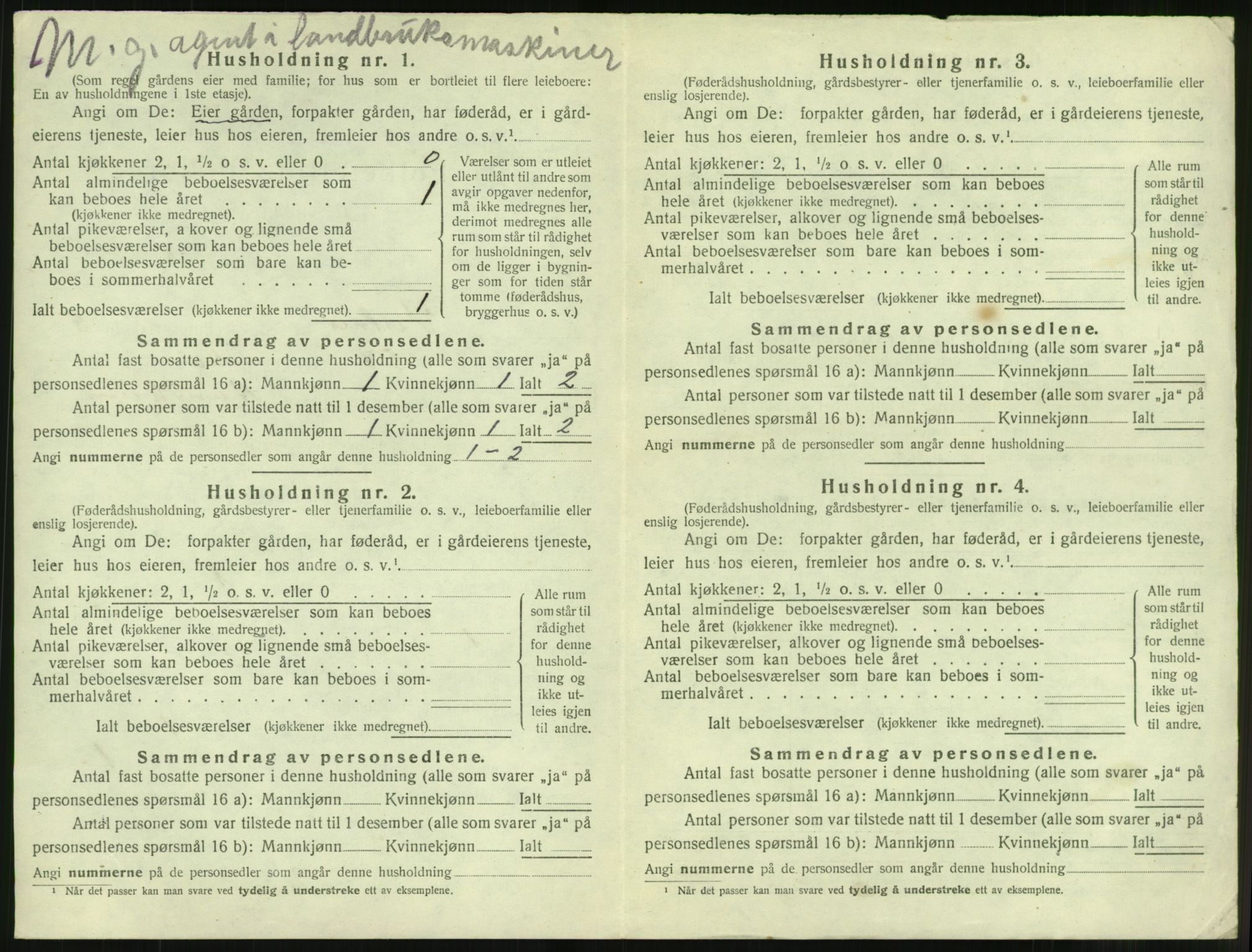 SAT, 1920 census for Vestnes, 1920, p. 644