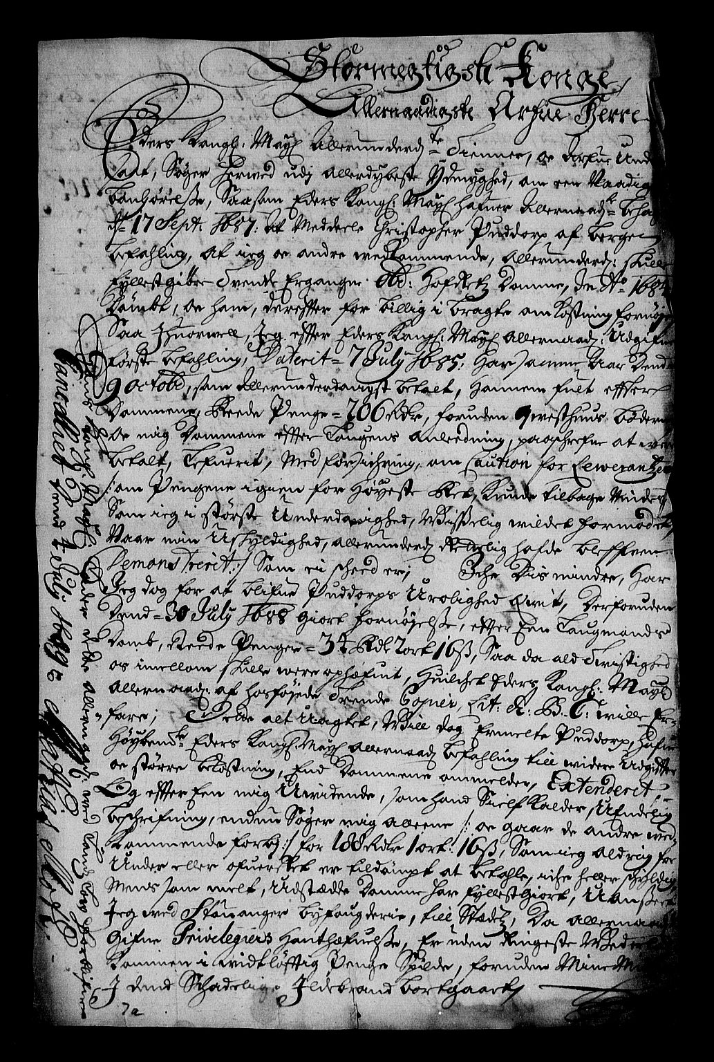 Stattholderembetet 1572-1771, RA/EA-2870/Af/L0003: Avskrifter av vedlegg til originale supplikker, nummerert i samsvar med supplikkbøkene, 1689-1691, p. 65