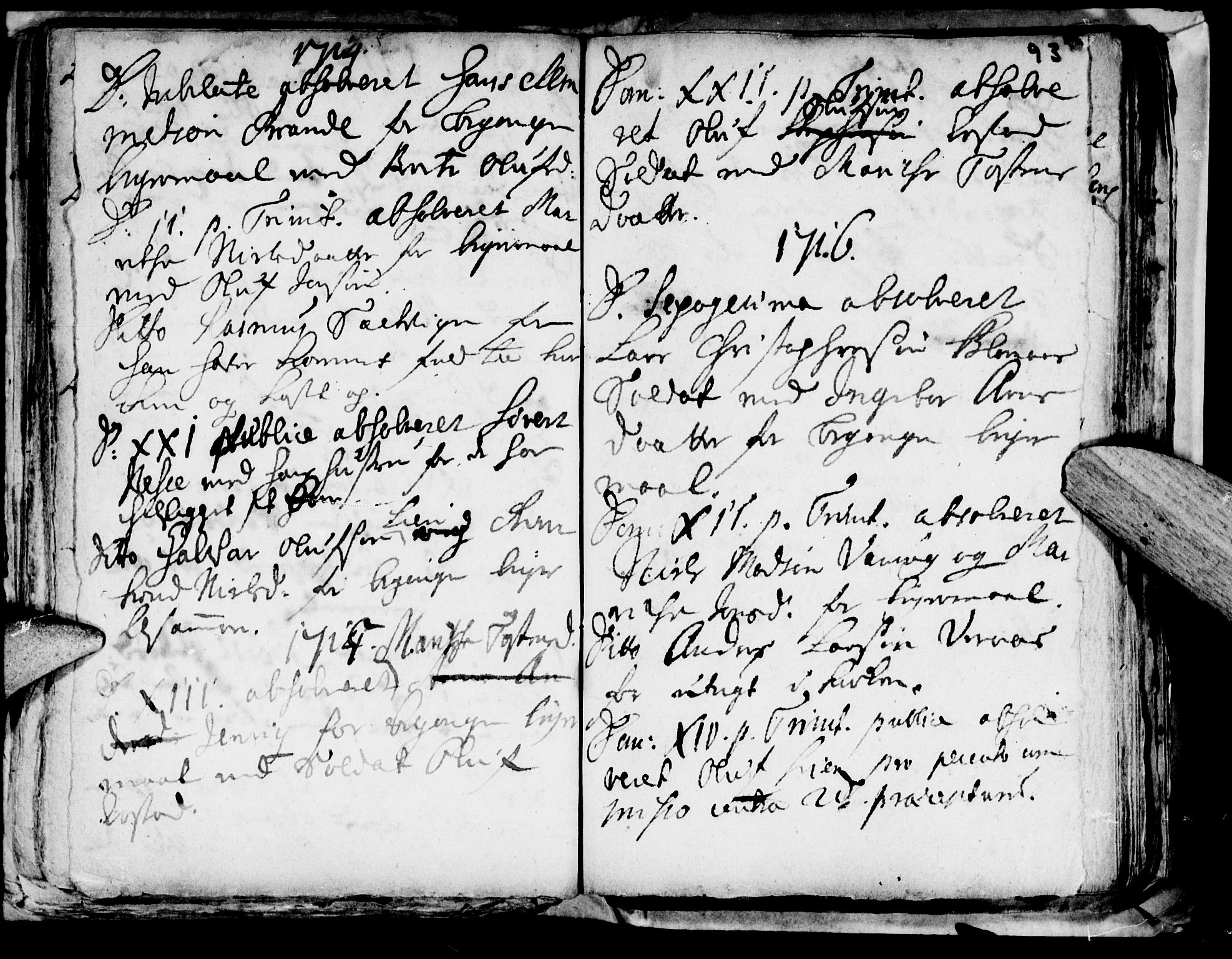 Ministerialprotokoller, klokkerbøker og fødselsregistre - Nord-Trøndelag, SAT/A-1458/722/L0214: Parish register (official) no. 722A01, 1692-1718, p. 93