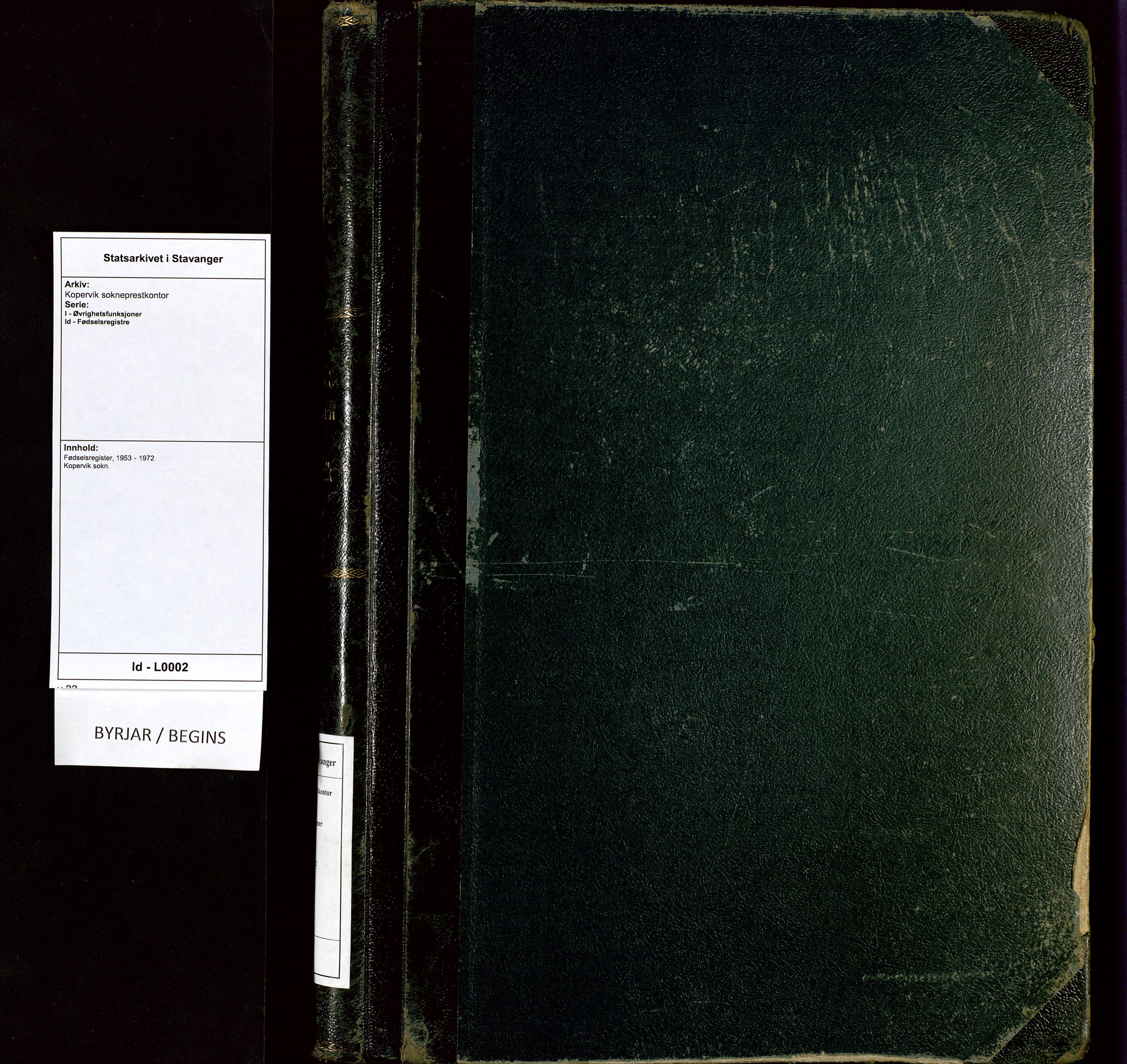 Kopervik sokneprestkontor, SAST/A-101850/I/Id/L0002: Birth register no. 2, 1953-1972