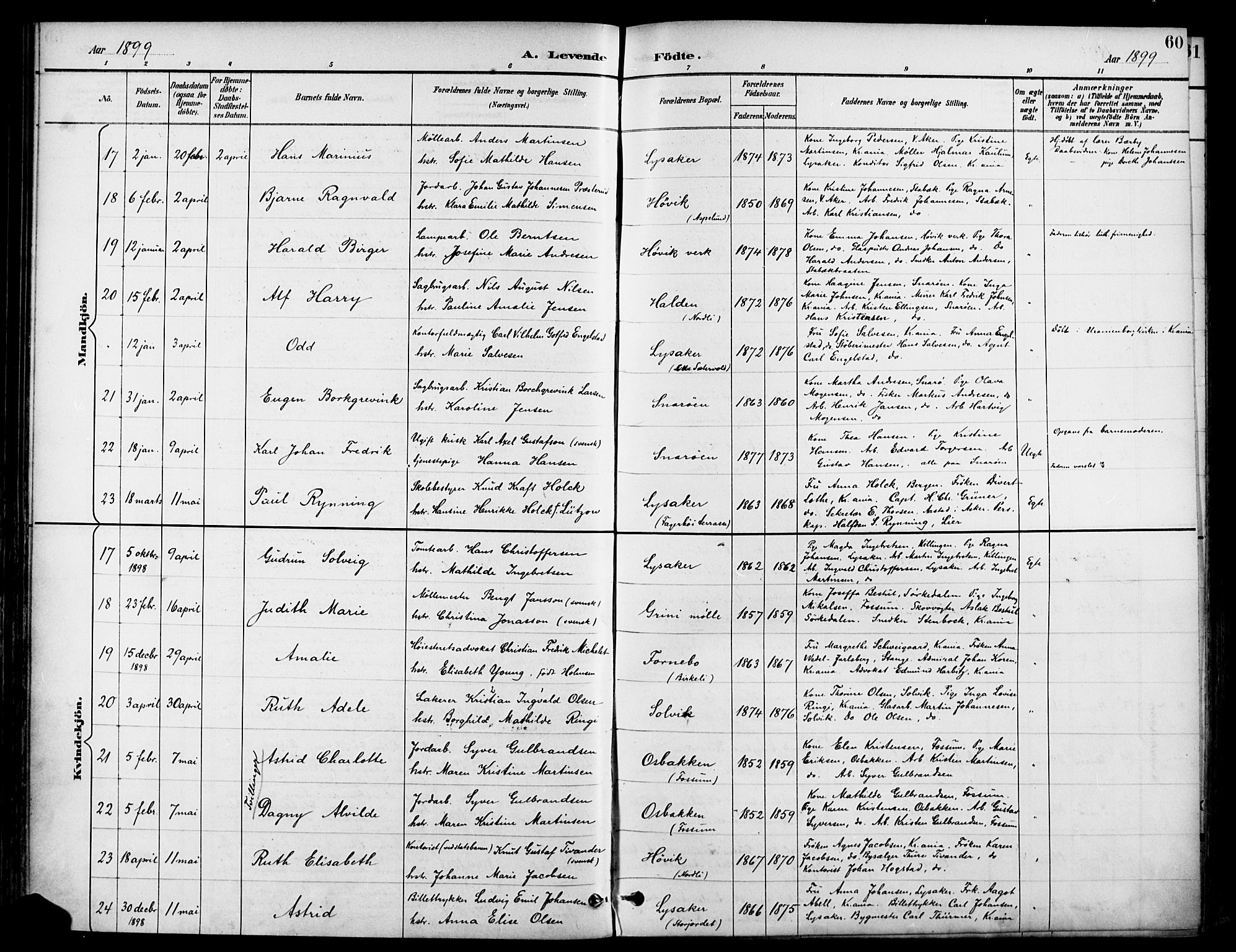 Asker prestekontor Kirkebøker, SAO/A-10256a/F/Fc/L0003: Parish register (official) no. III 3, 1892-1904, p. 60