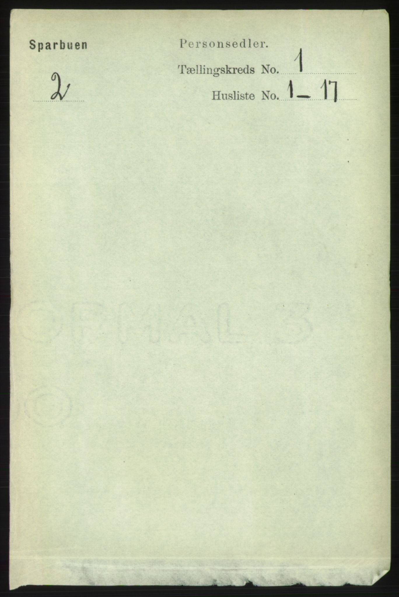 RA, 1891 census for 1731 Sparbu, 1891, p. 117