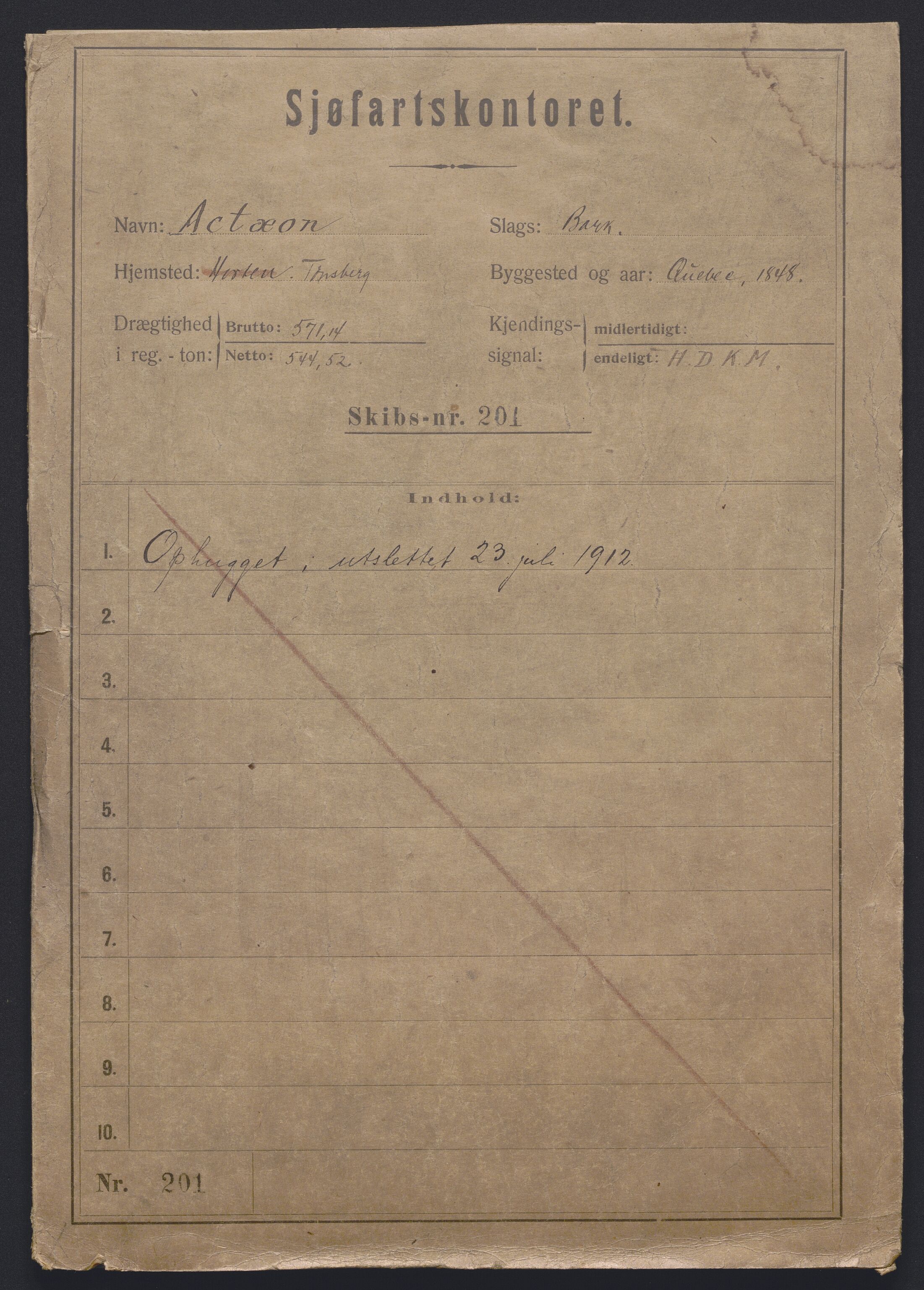 Sjøfartsdirektoratet med forløpere, skipsmapper slettede skip, AV/RA-S-4998/F/Fa/L0003: --, 1848-1912, p. 577