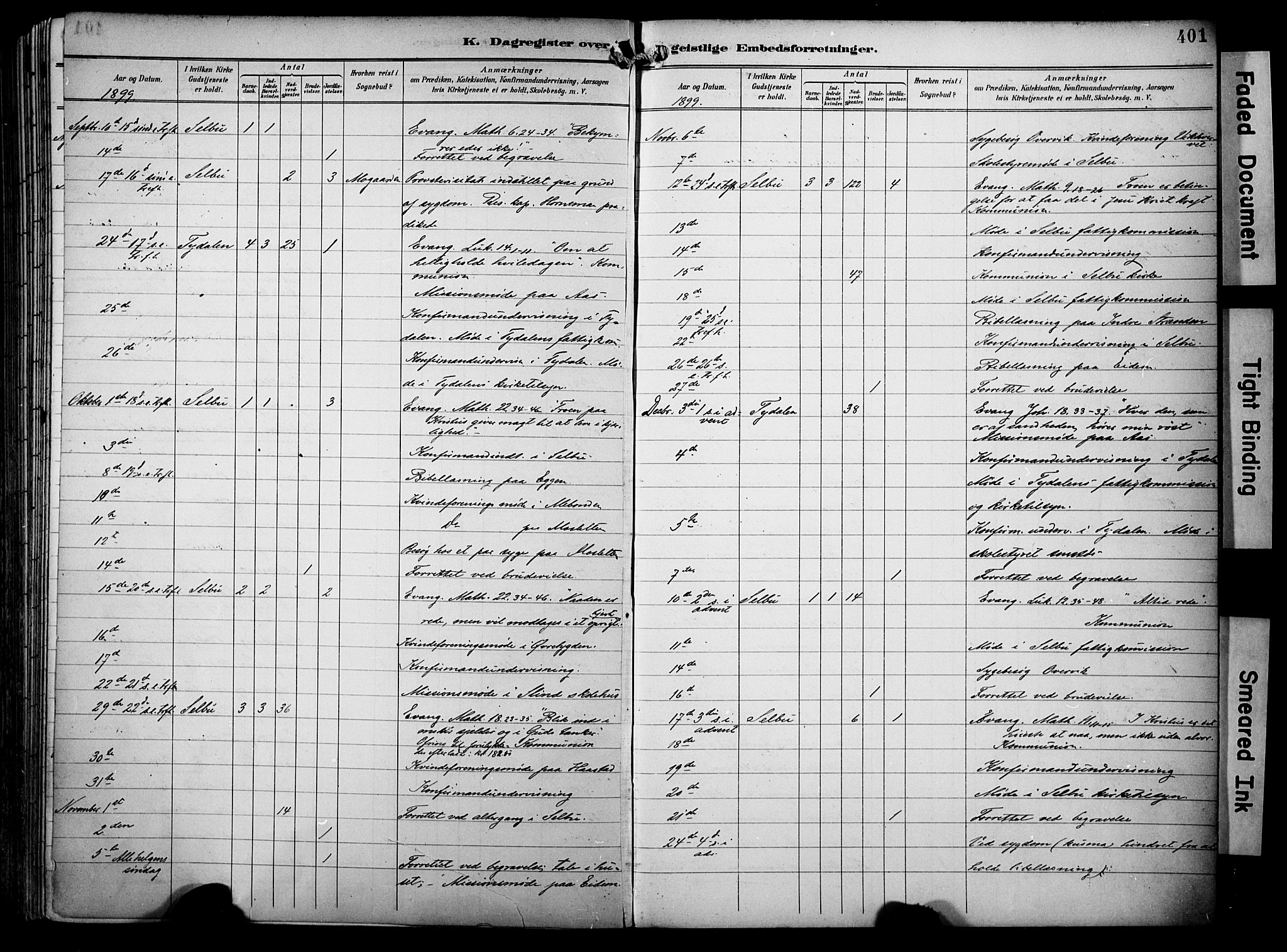 Ministerialprotokoller, klokkerbøker og fødselsregistre - Sør-Trøndelag, SAT/A-1456/695/L1149: Parish register (official) no. 695A09, 1891-1902, p. 401