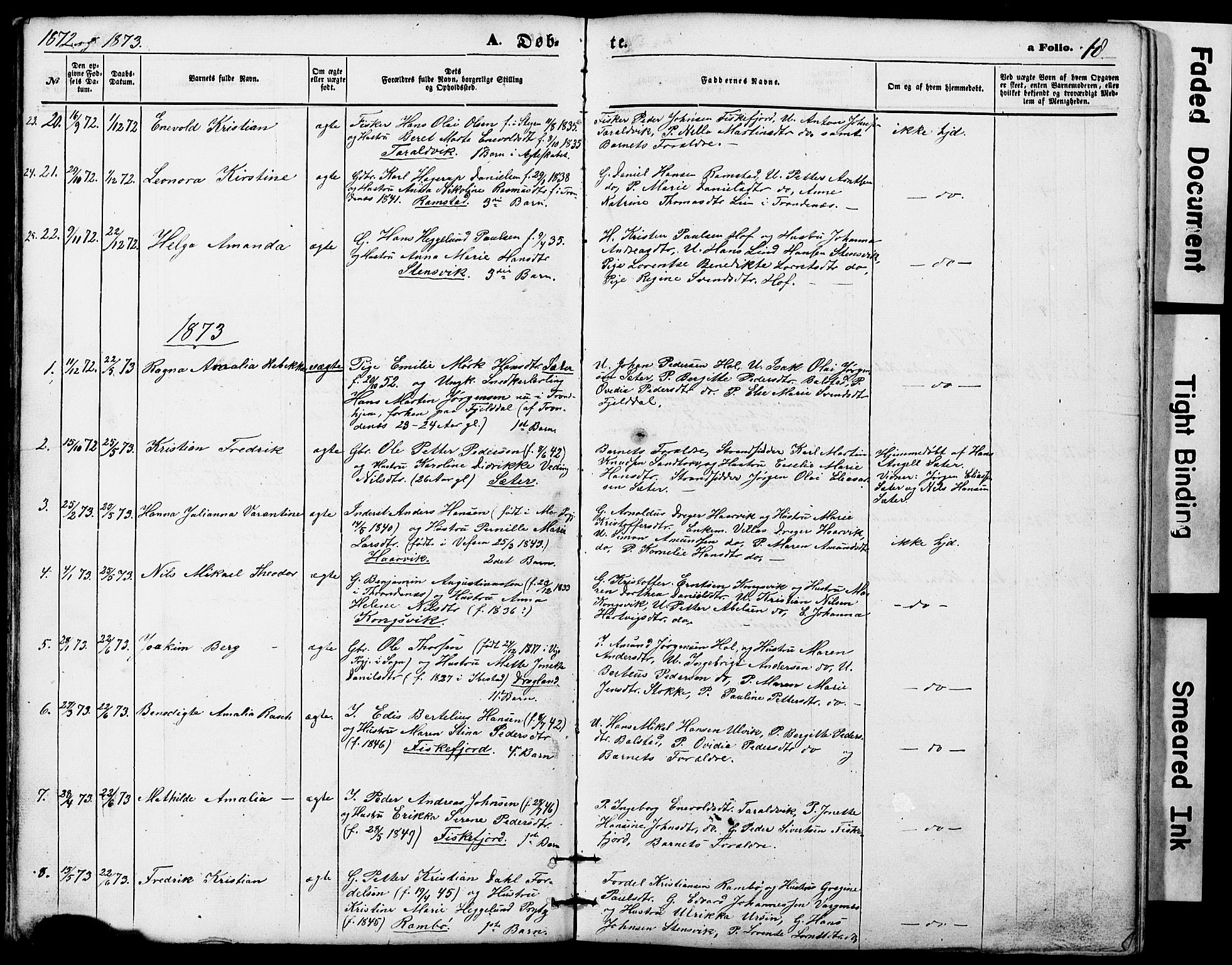 Ministerialprotokoller, klokkerbøker og fødselsregistre - Nordland, AV/SAT-A-1459/865/L0930: Parish register (copy) no. 865C02, 1866-1884, p. 18