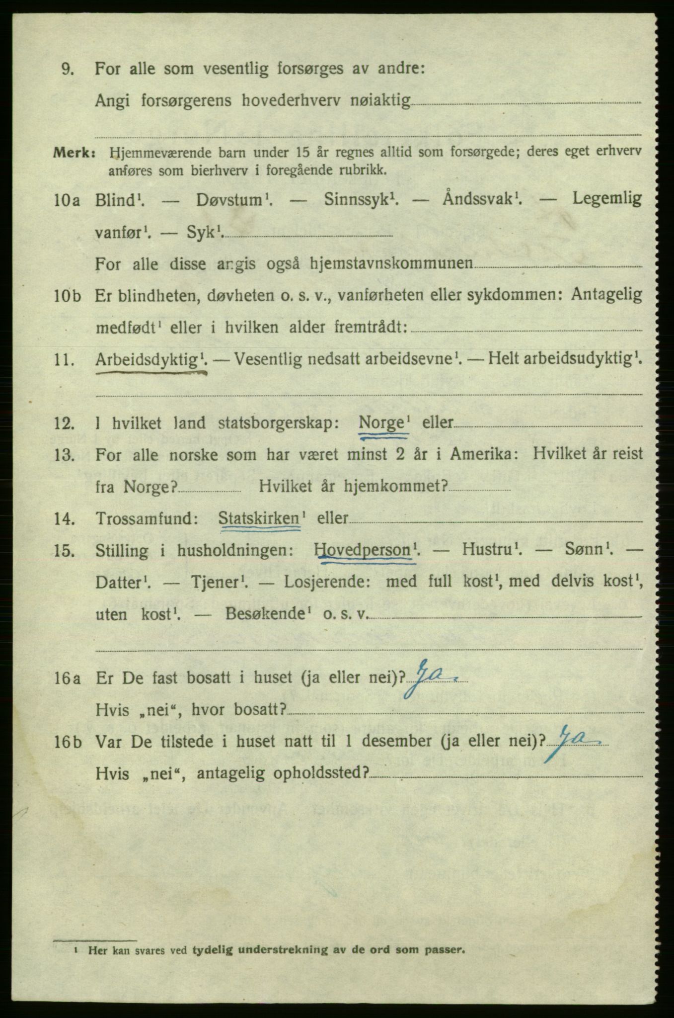 SAO, 1920 census for Fredrikshald, 1920, p. 16147