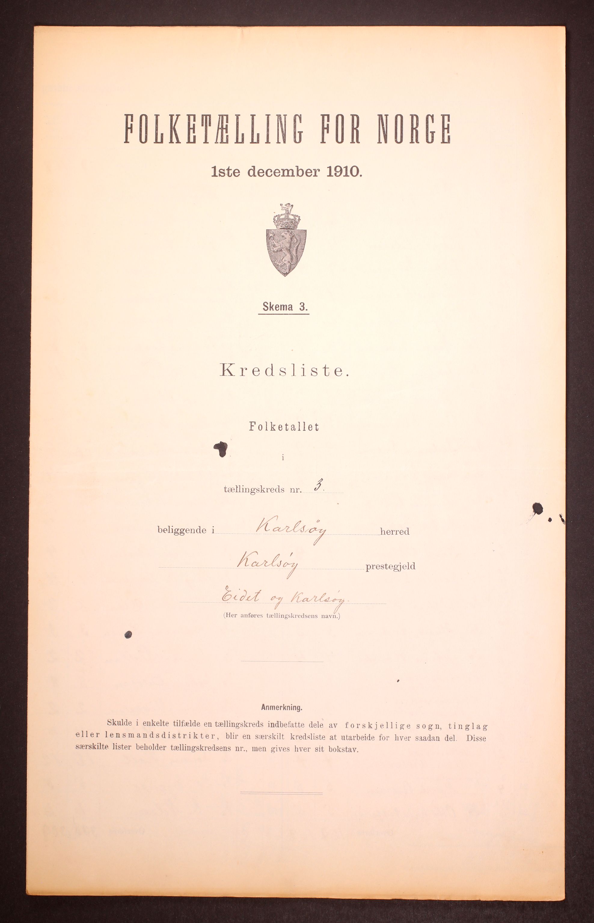 RA, 1910 census for Karlsøy, 1910, p. 10