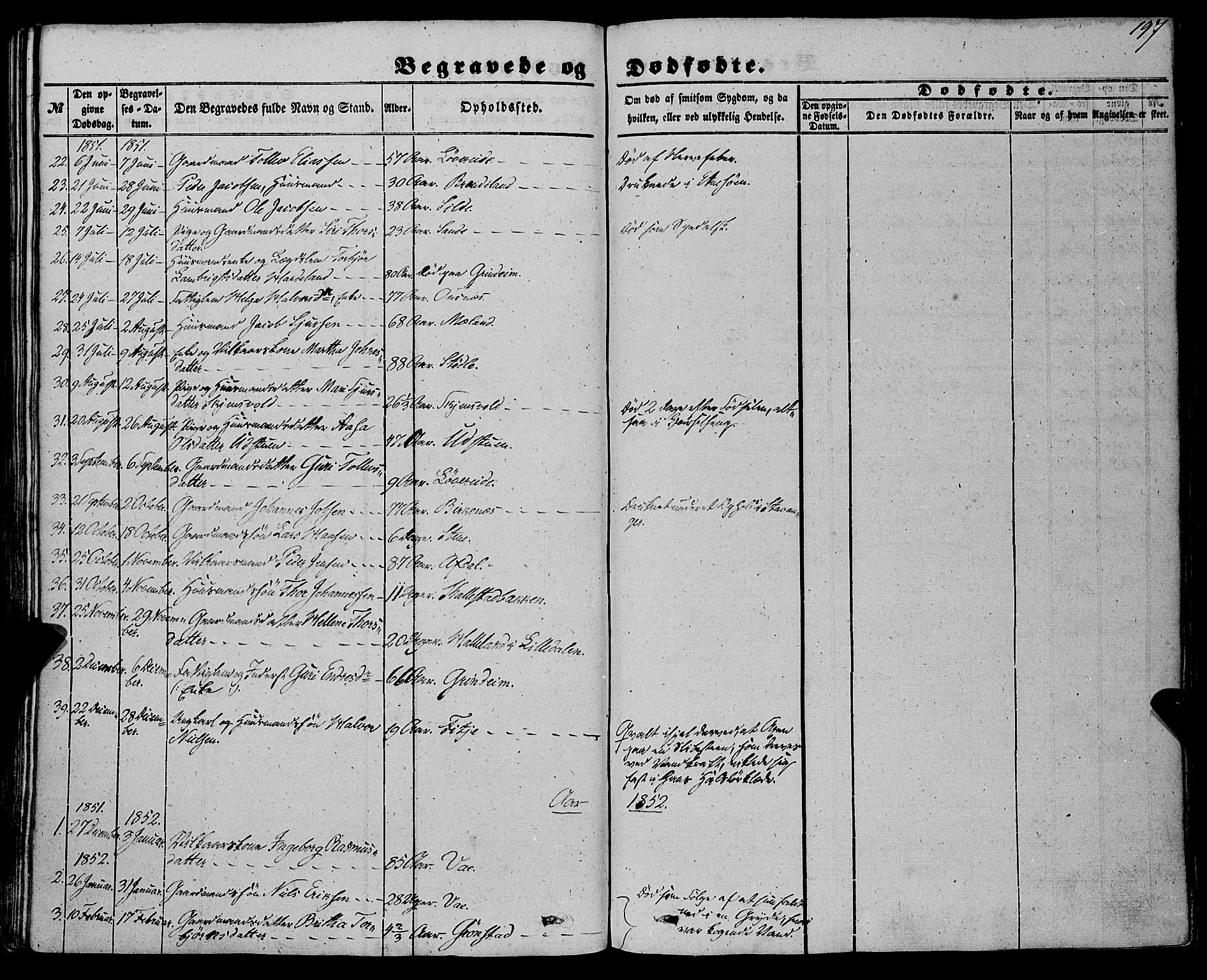 Etne sokneprestembete, SAB/A-75001/H/Haa: Parish register (official) no. A 8, 1848-1862, p. 197