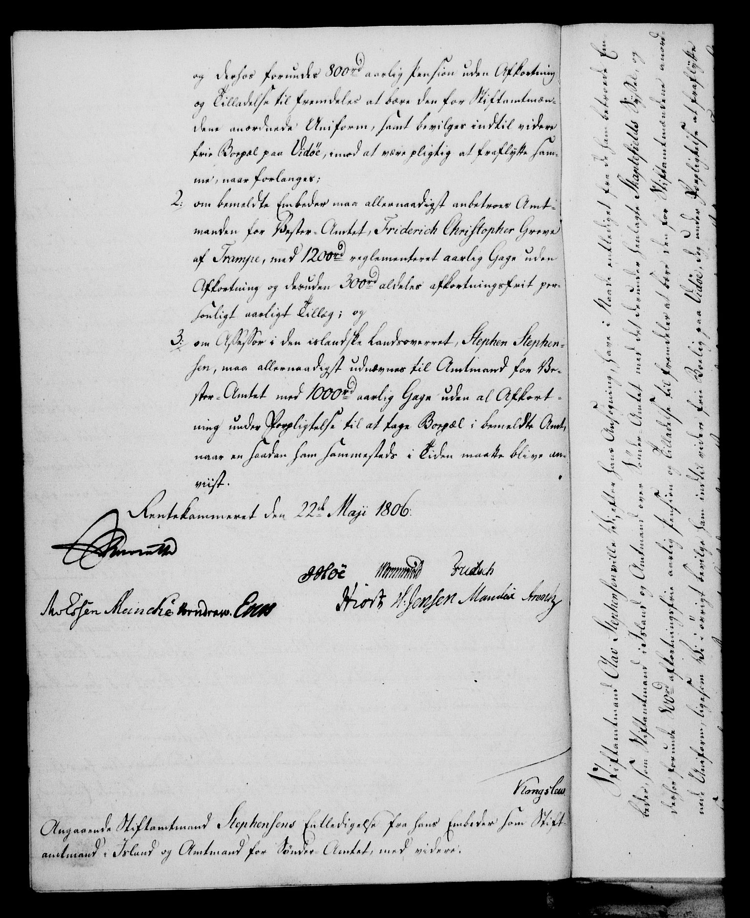 Rentekammeret, Kammerkanselliet, AV/RA-EA-3111/G/Gf/Gfa/L0088: Norsk relasjons- og resolusjonsprotokoll (merket RK 52.88), 1806, p. 413
