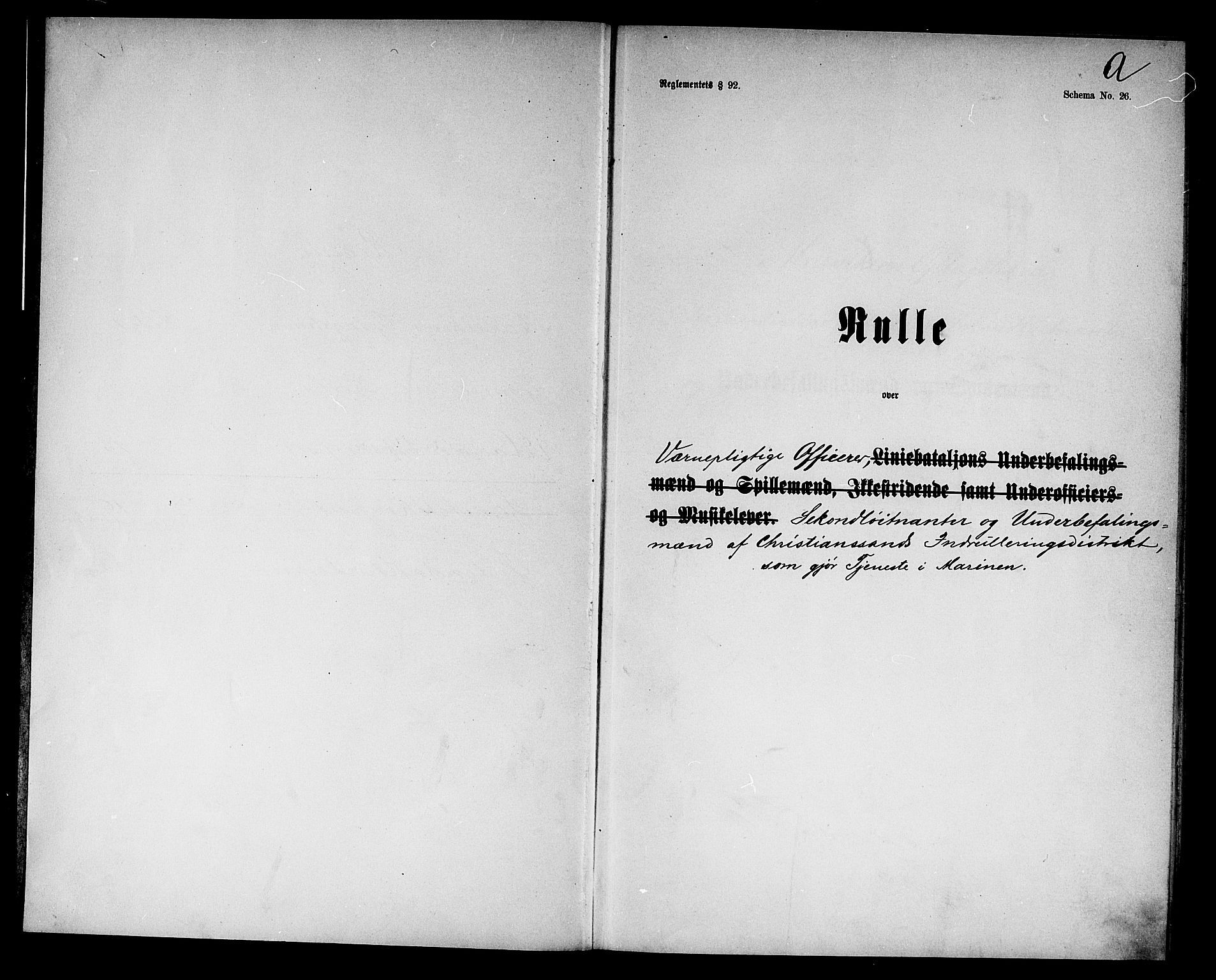 Kristiansand mønstringskrets, SAK/2031-0015/F/Fd/L0001: Rulle tjenestegjørende i marinen A, C-1, 1885-1908, p. 2