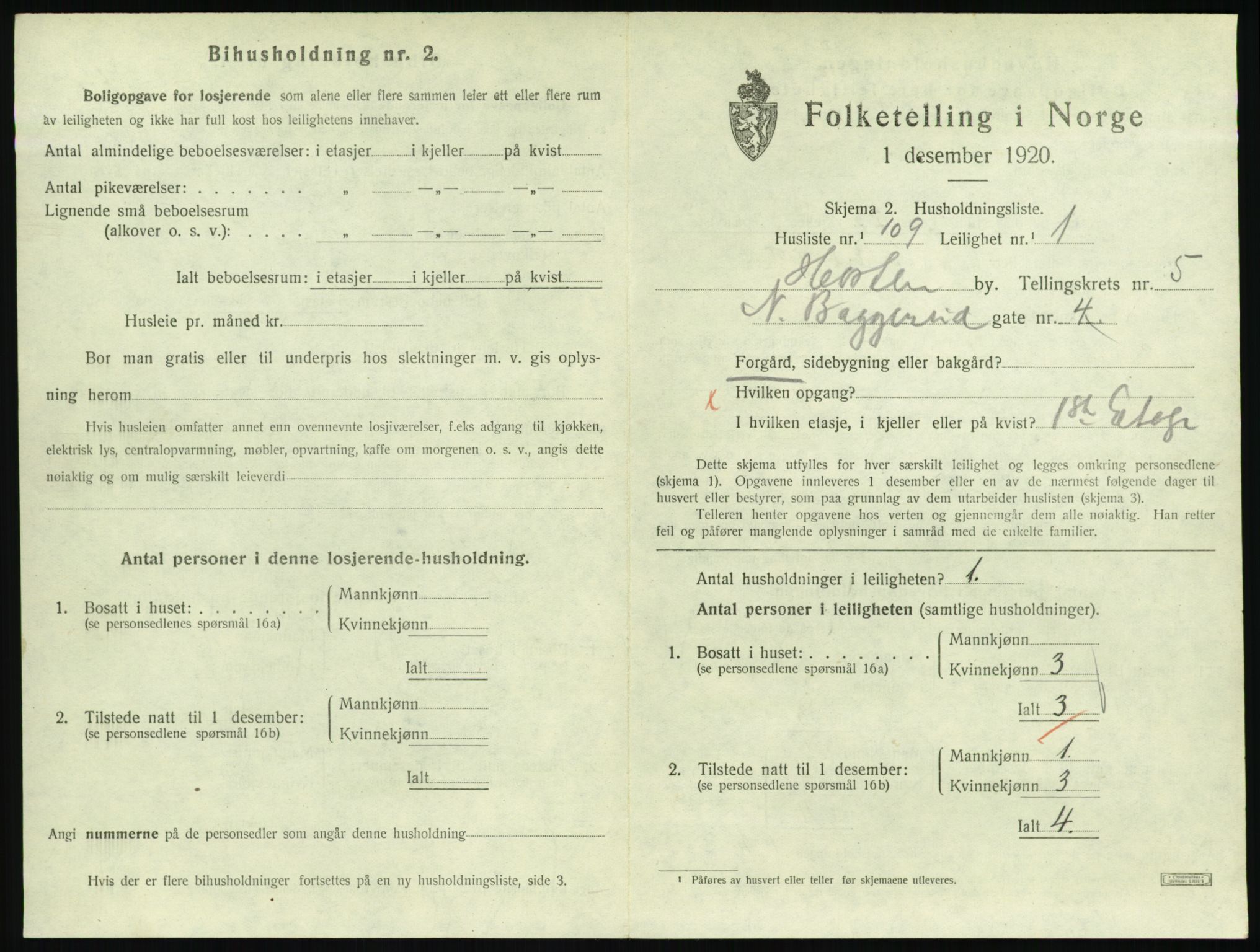 SAKO, 1920 census for Horten, 1920, p. 6051